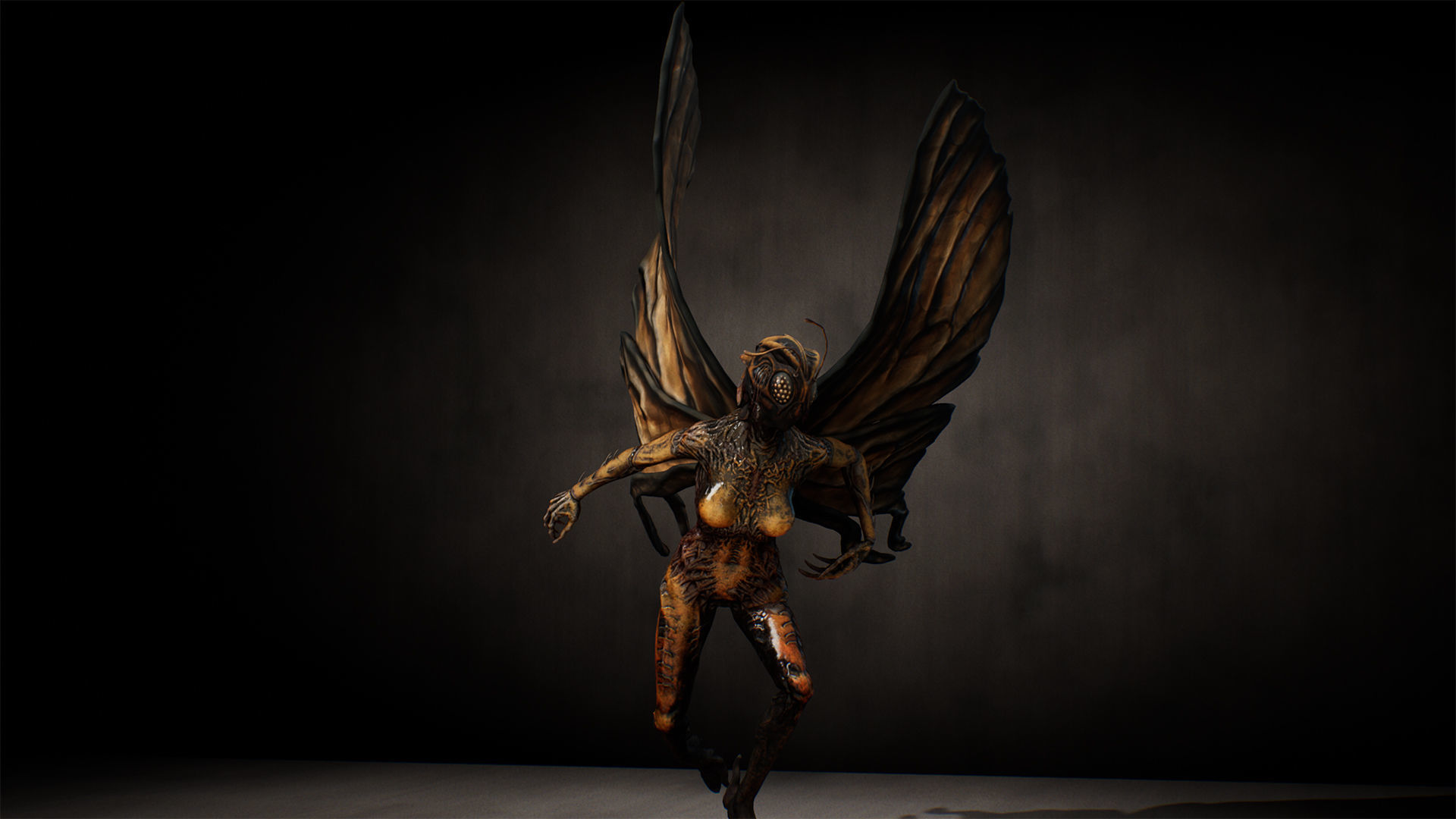 Butterfly Woman Low-poly 3D model_19