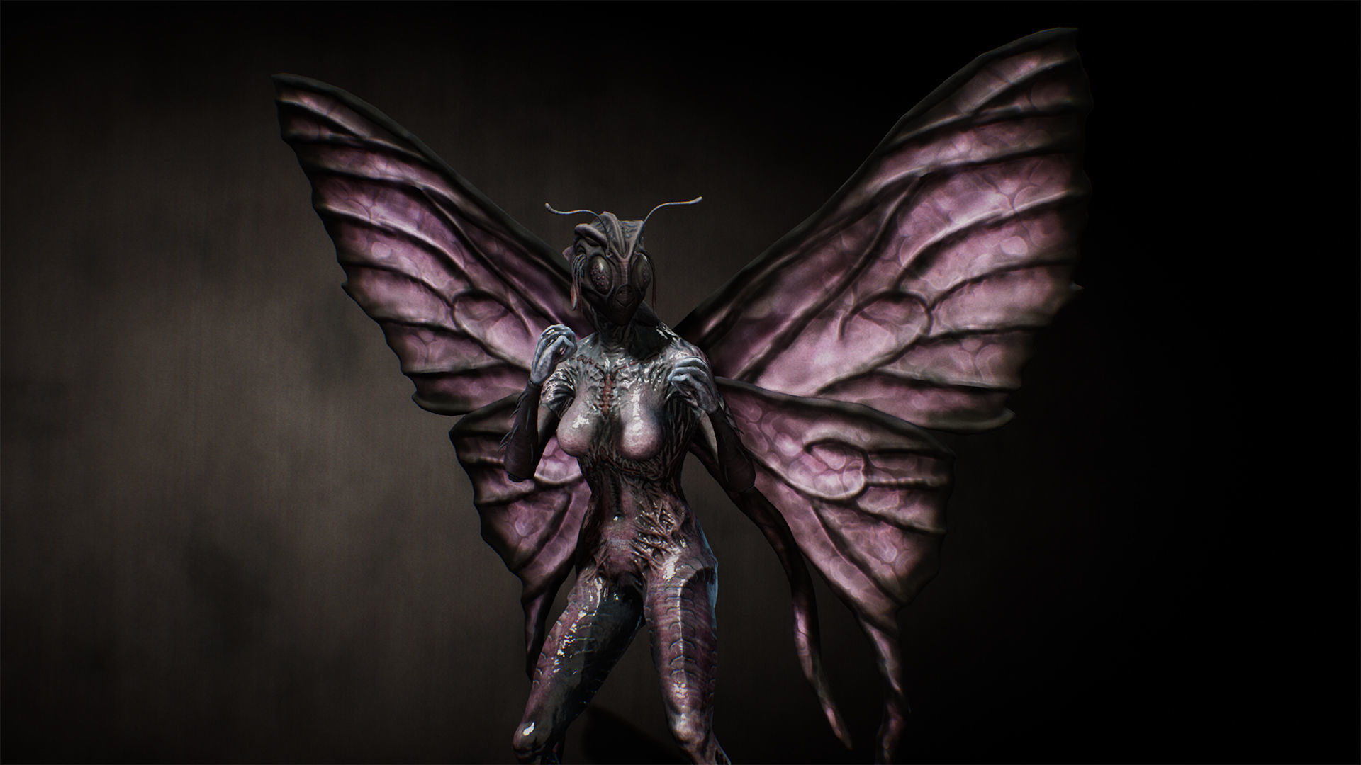 Butterfly Woman Low-poly 3D model_20