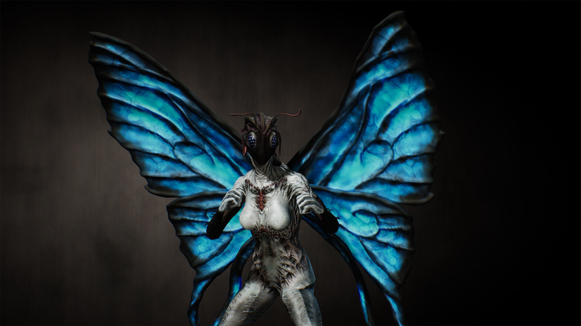 Butterfly Woman Low-poly 3D model_14