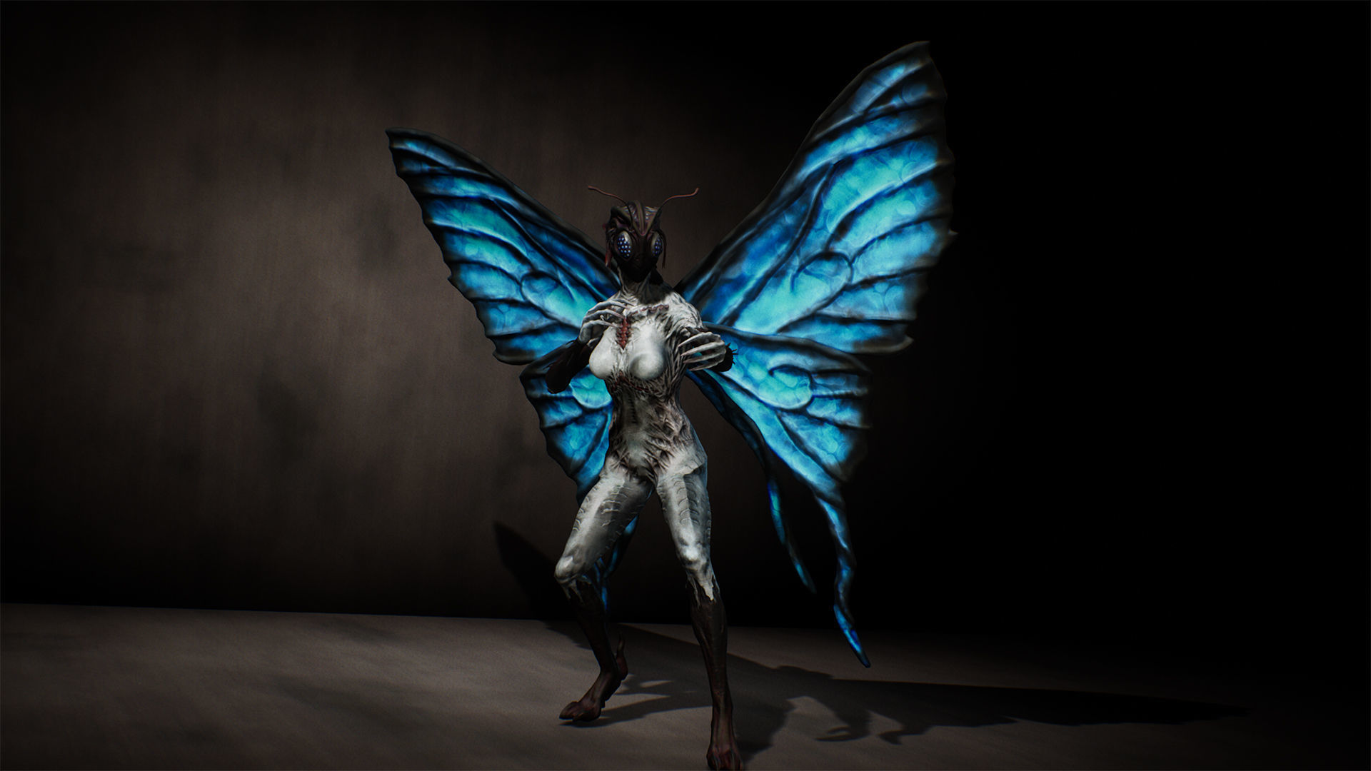 Butterfly Woman Low-poly 3D model_7