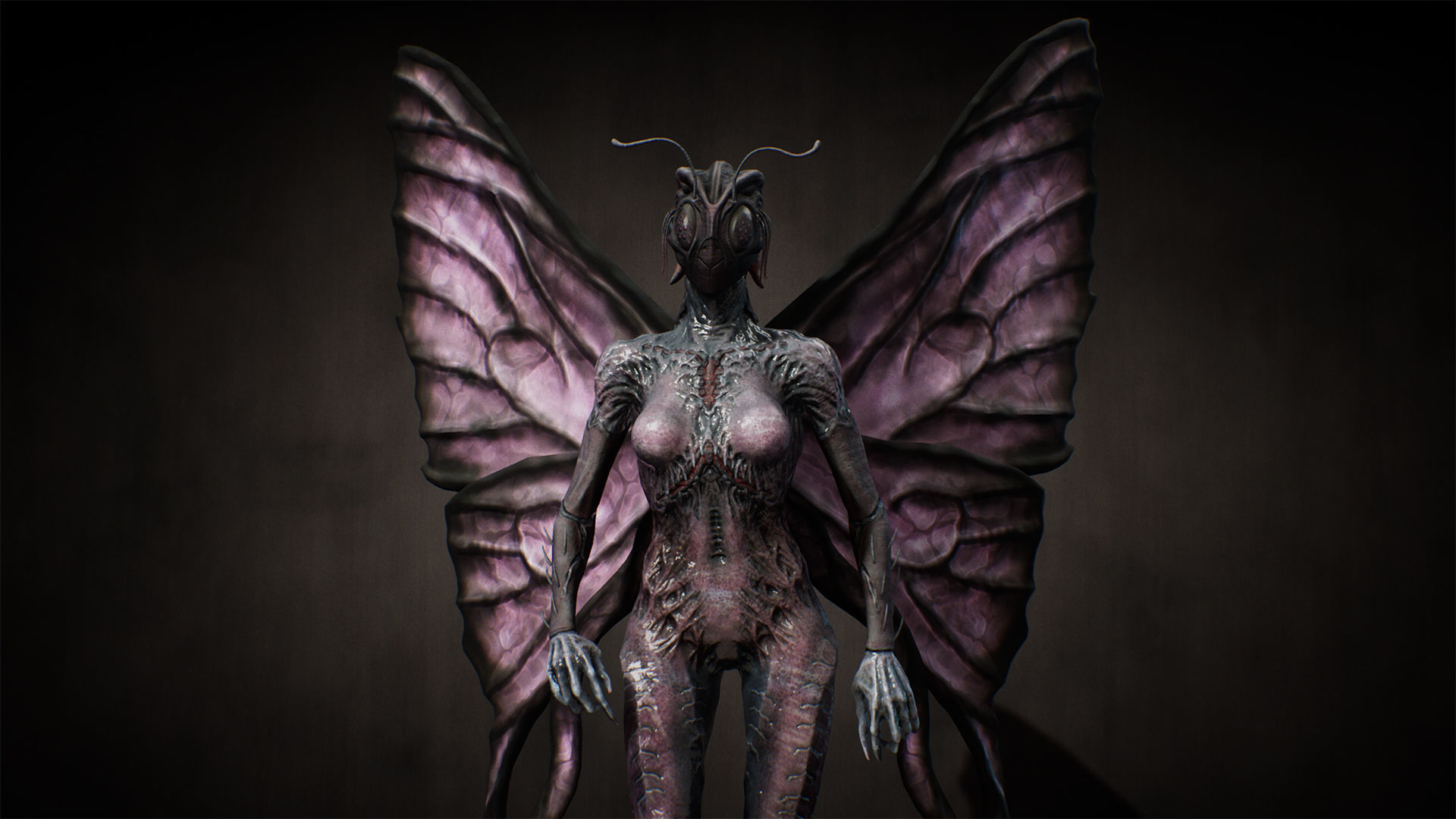 Butterfly Woman Low-poly 3D model_21