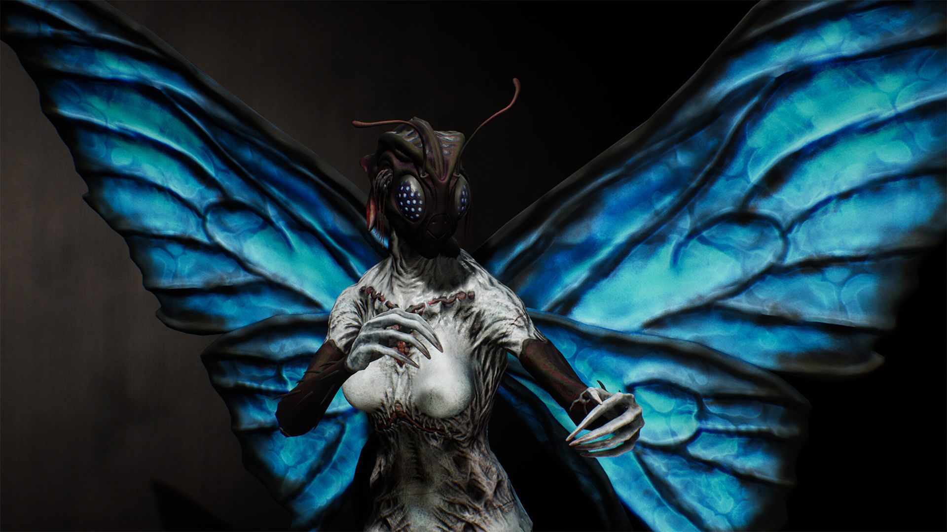 Butterfly Woman Low-poly 3D model_15