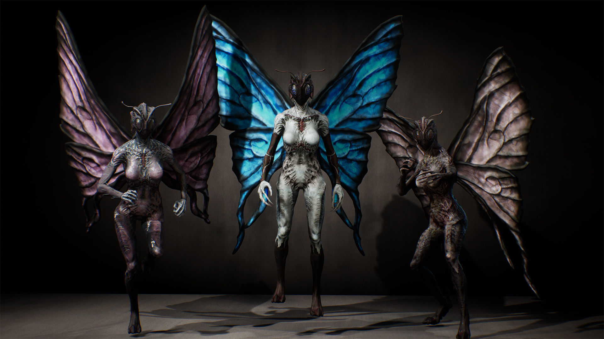 Butterfly Woman Low-poly 3D model_4