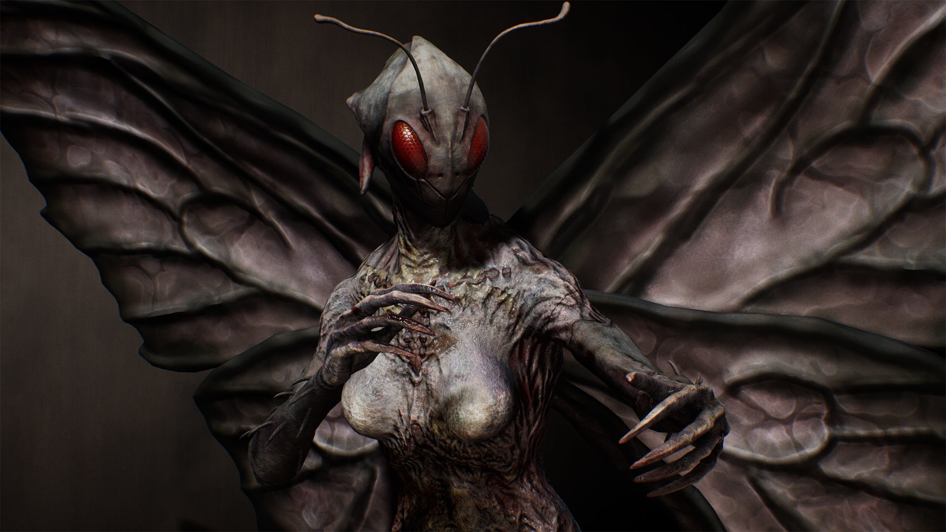 Butterfly Woman Low-poly 3D model_8