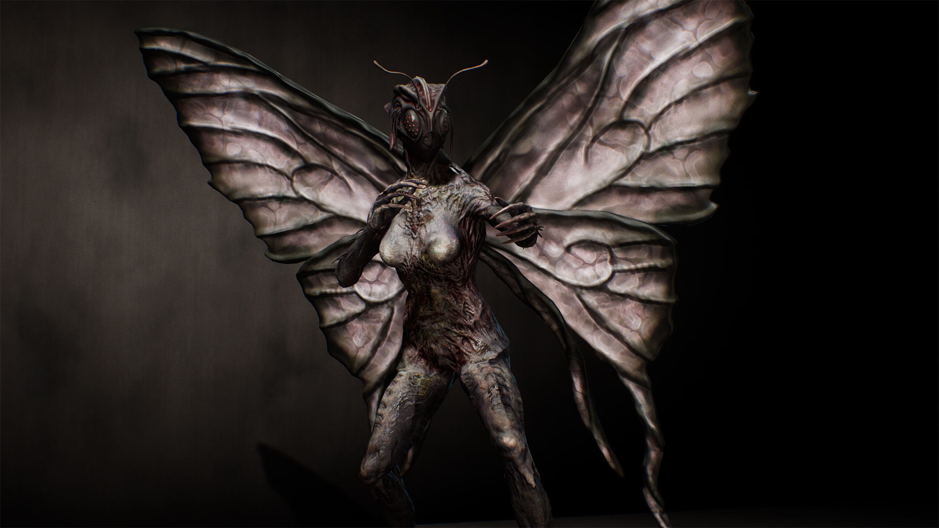 Butterfly Woman Low-poly 3D model_11