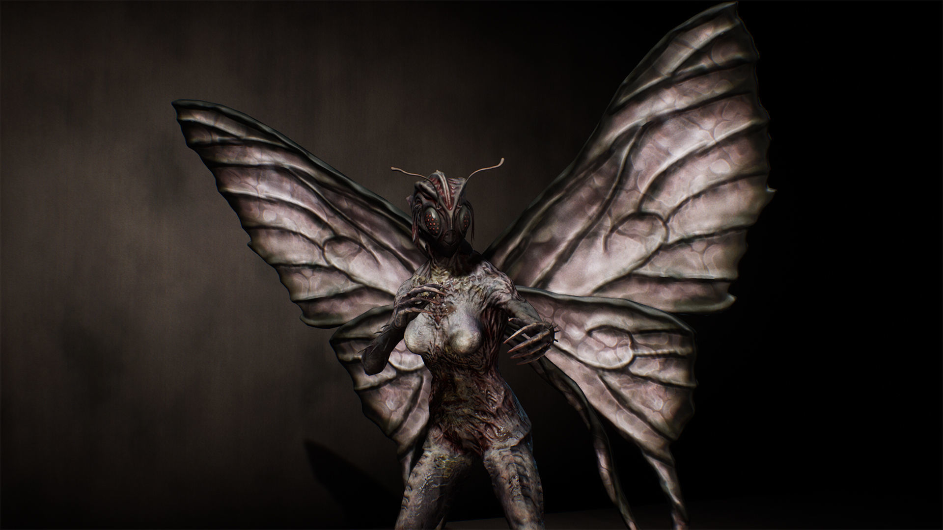 Butterfly Woman Low-poly 3D model_10