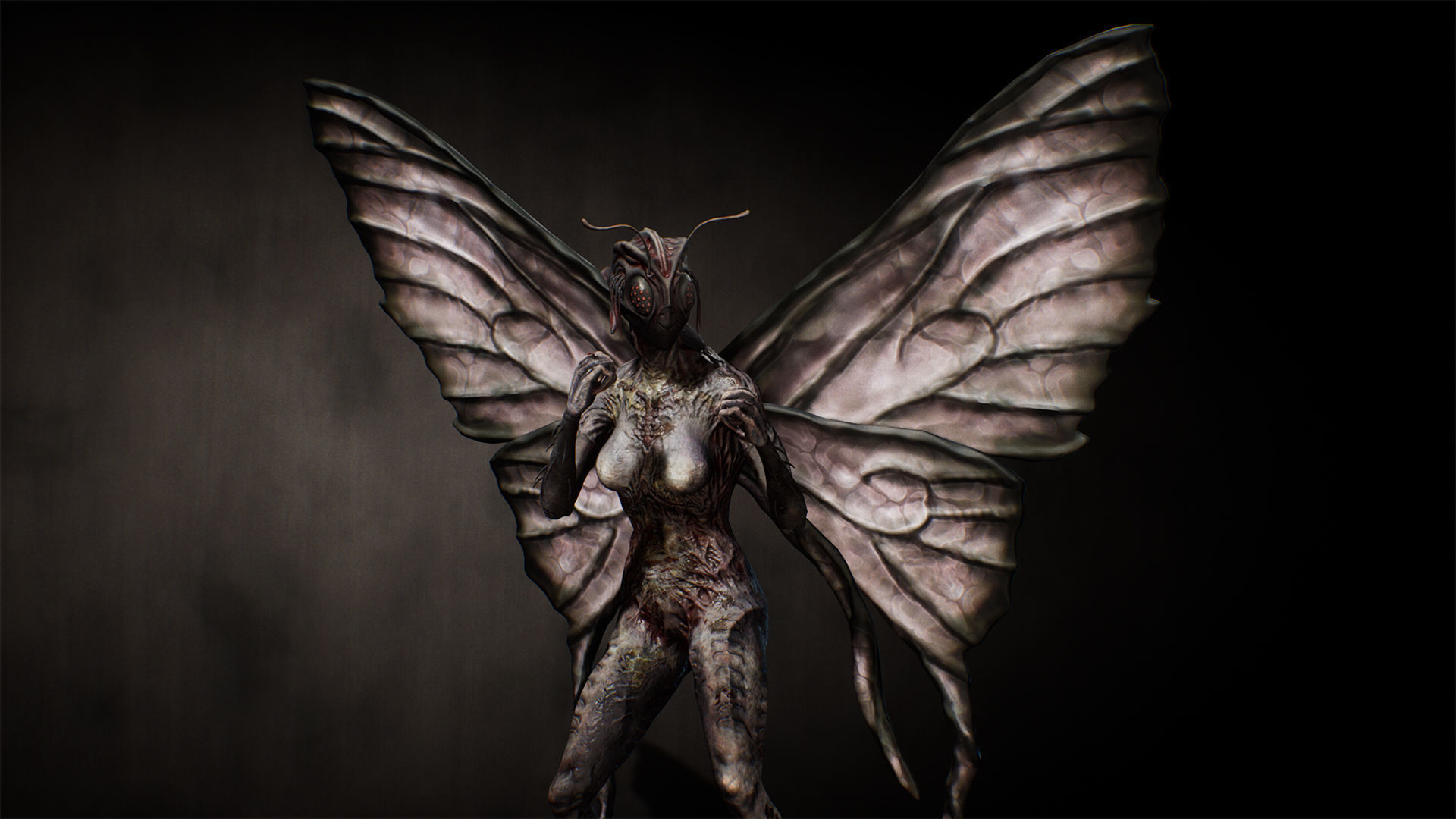 Butterfly Woman Low-poly 3D model_13