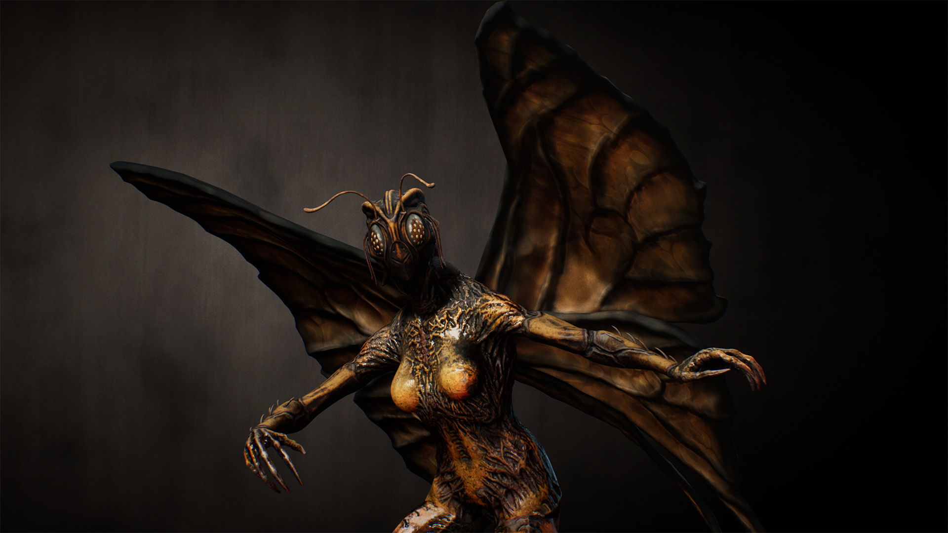 Butterfly Woman Low-poly 3D model_18