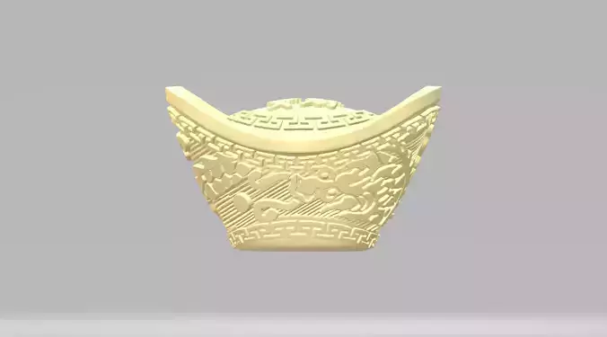 Chinese Gold Ingots 3D print model