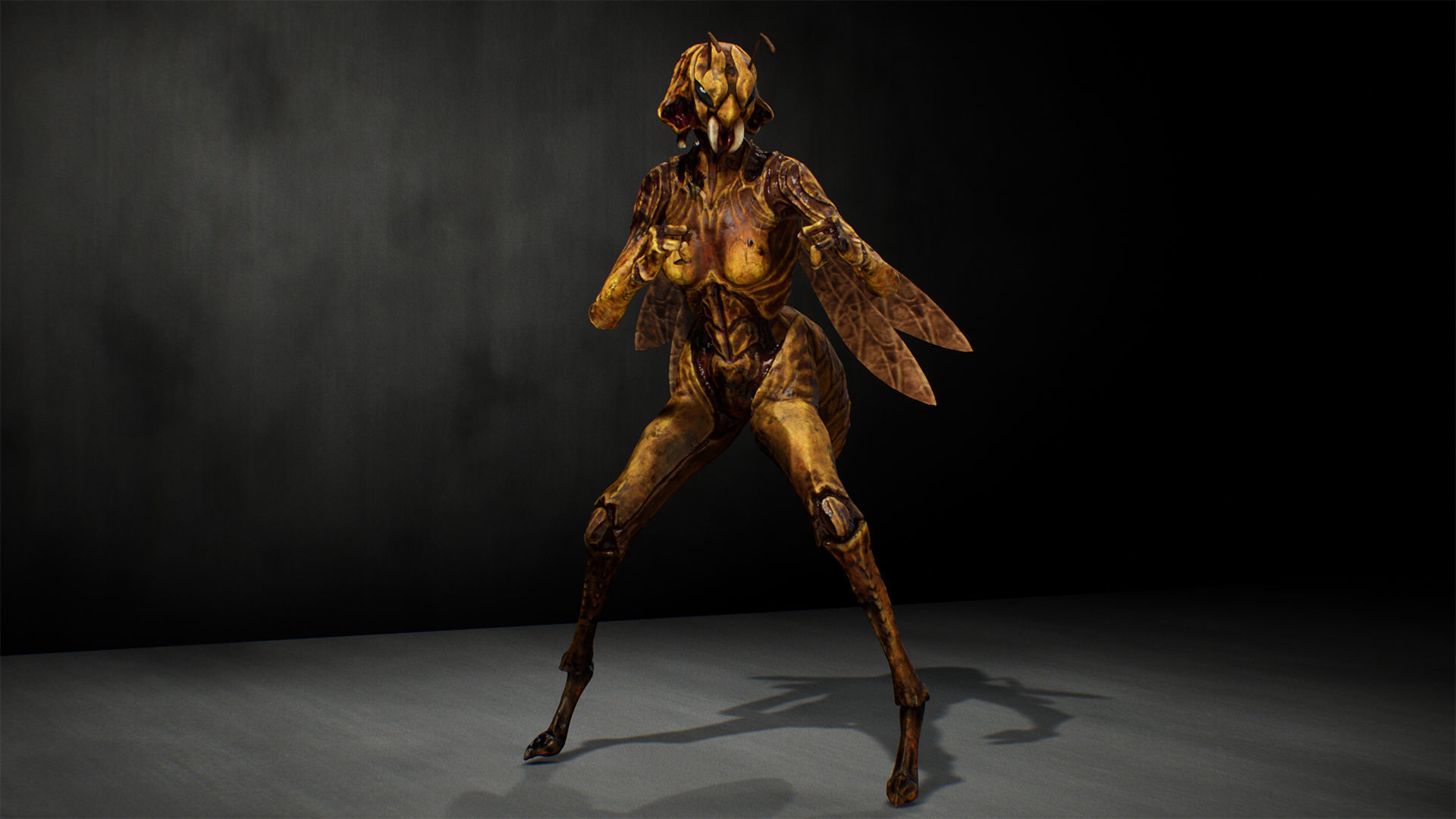 Bee Girl Low-poly 3D model_16