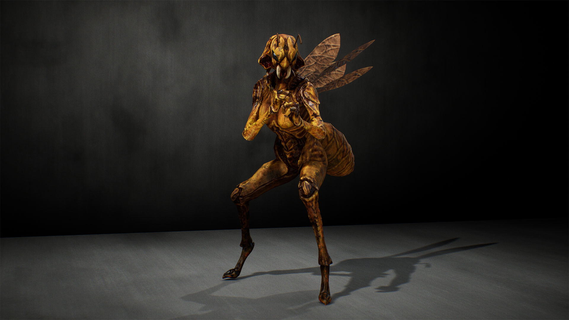 Bee Girl Low-poly 3D model_14