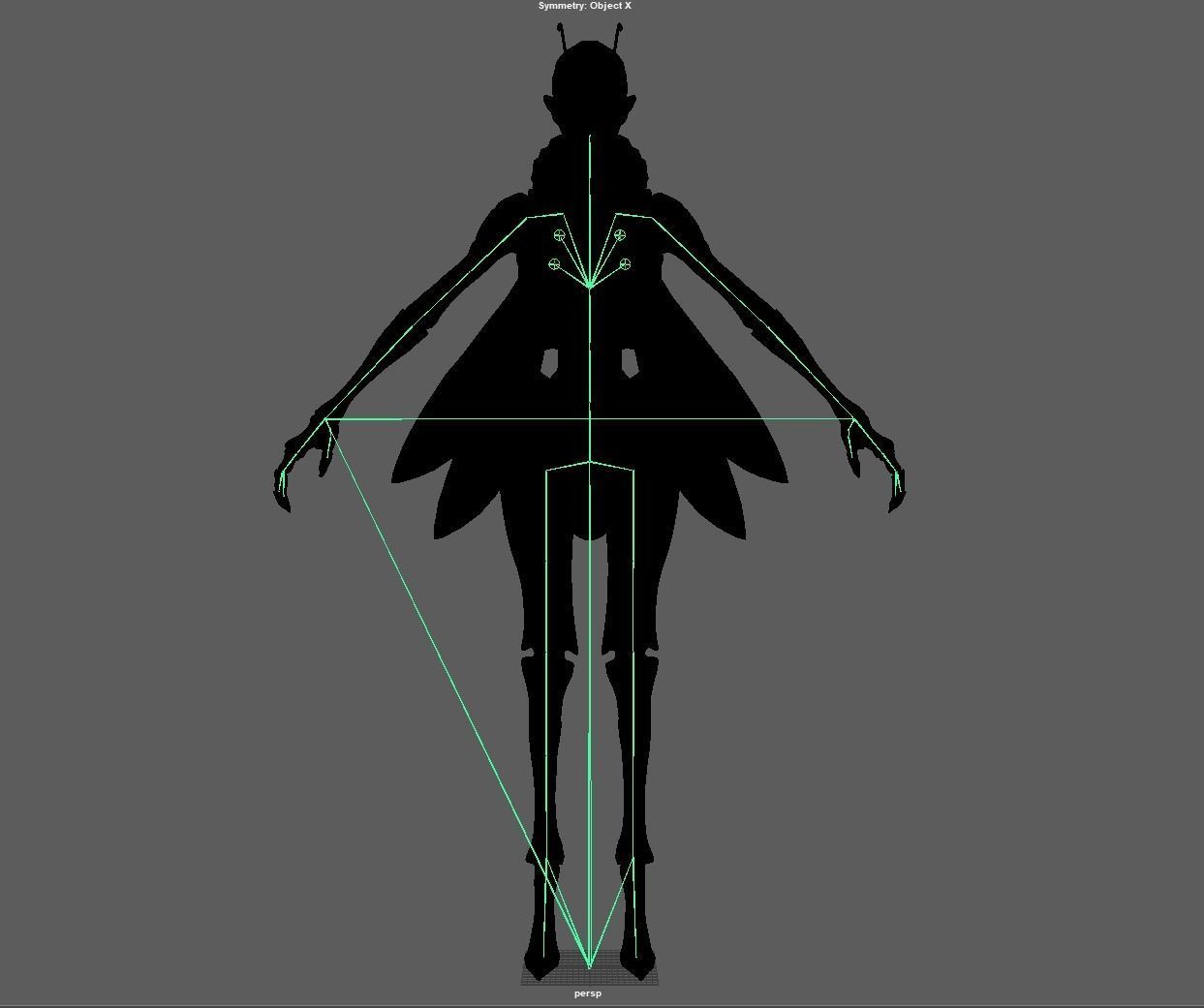 Bee Girl Low-poly 3D model_17