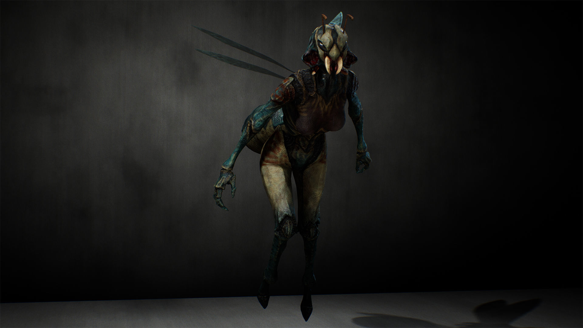 Bee Girl Low-poly 3D model_12