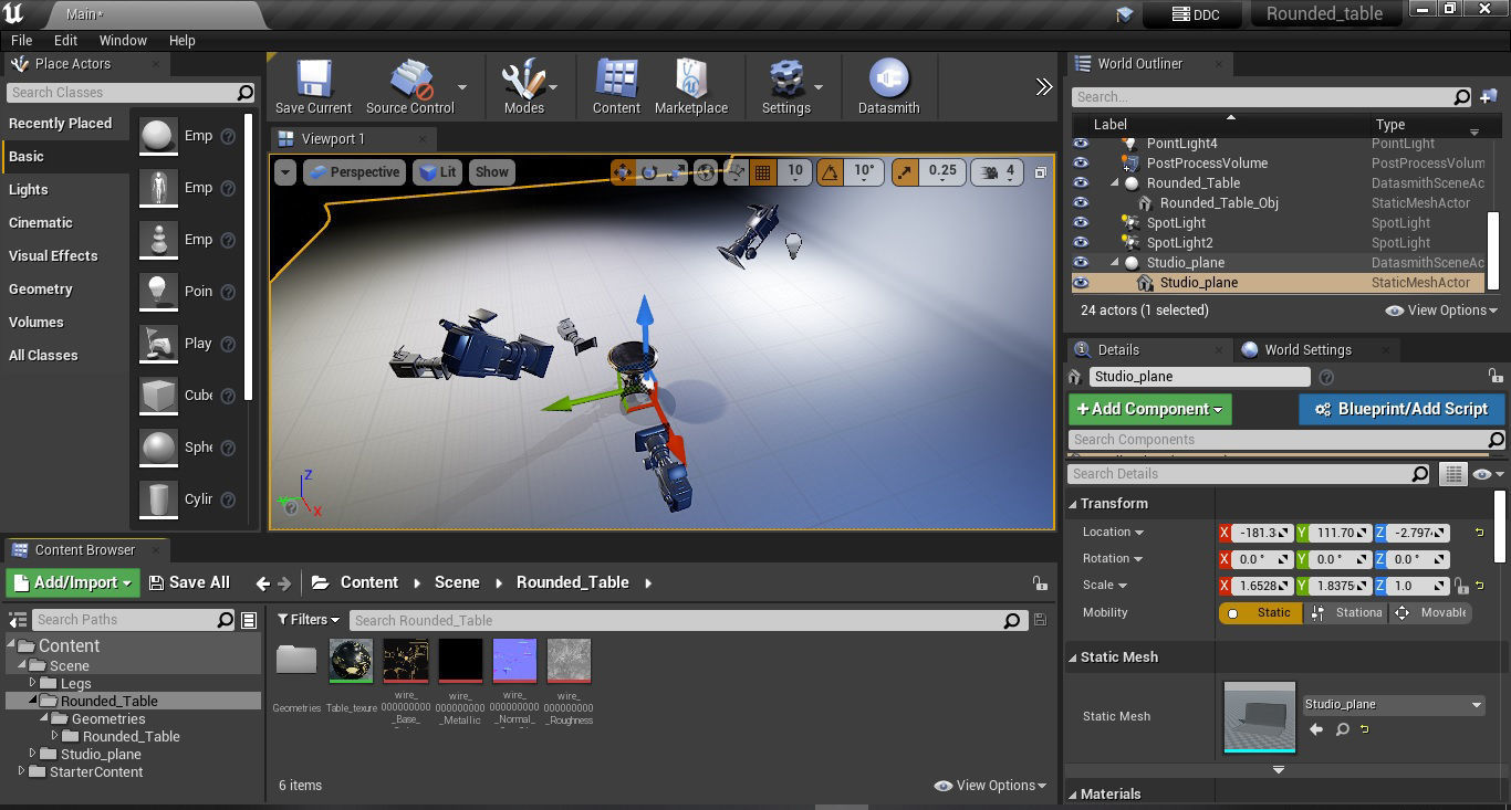 Round table Low-poly 3D model_31