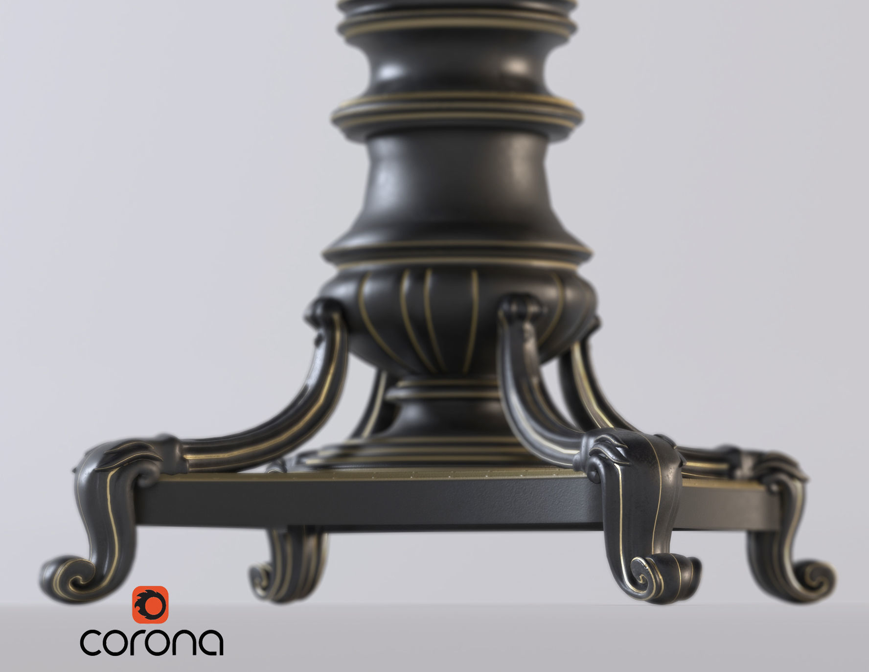 Round table Low-poly 3D model_4