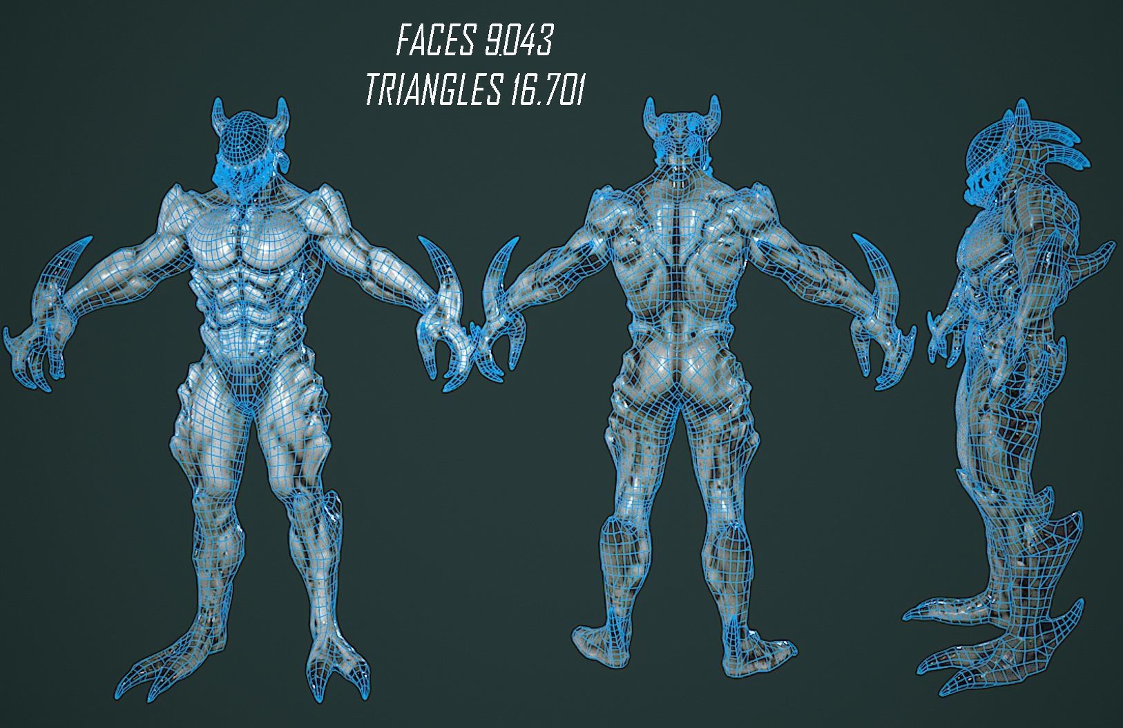 Monster Space Low-poly 3D model_6