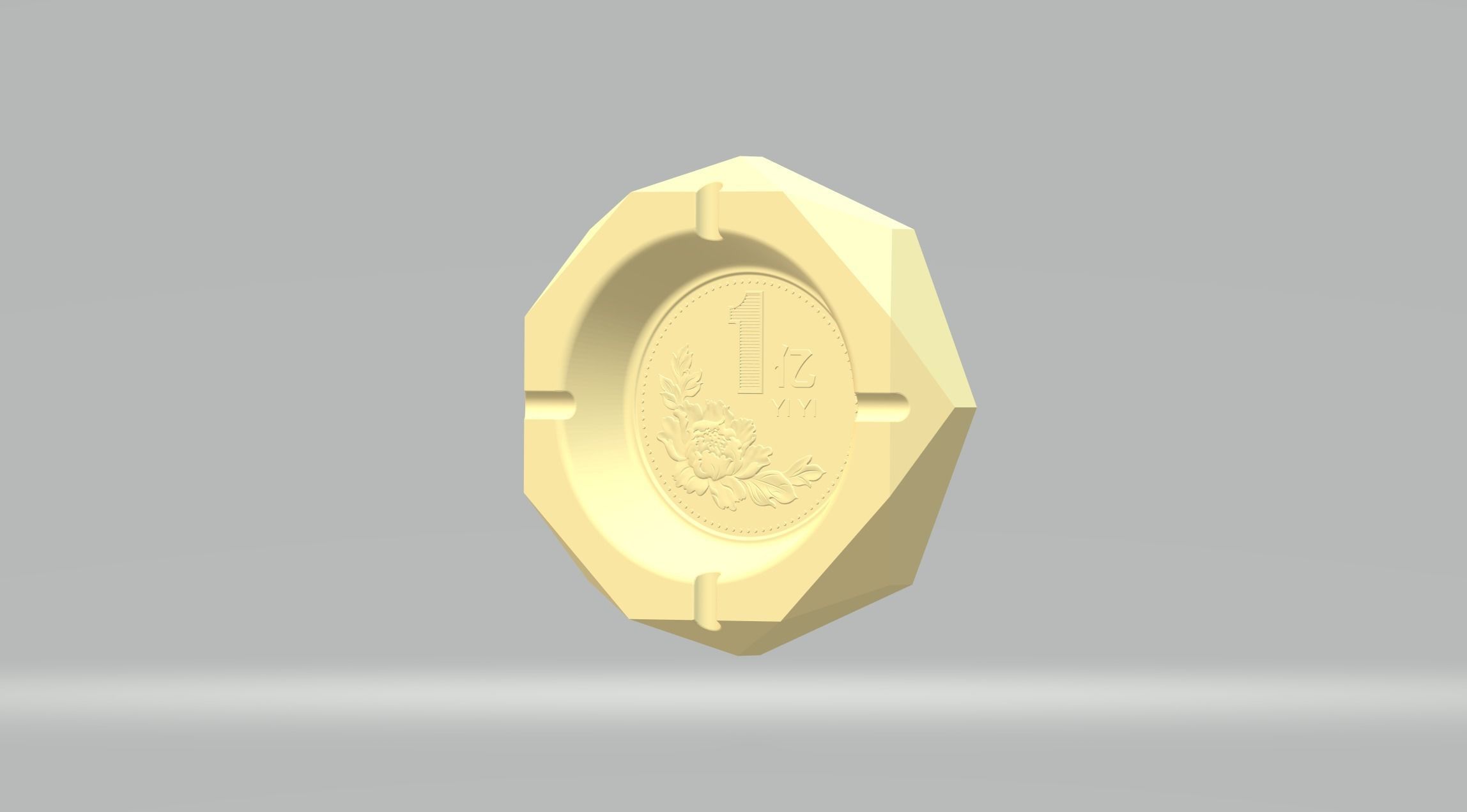Chinese Lucky Ashtray 3D print model_2