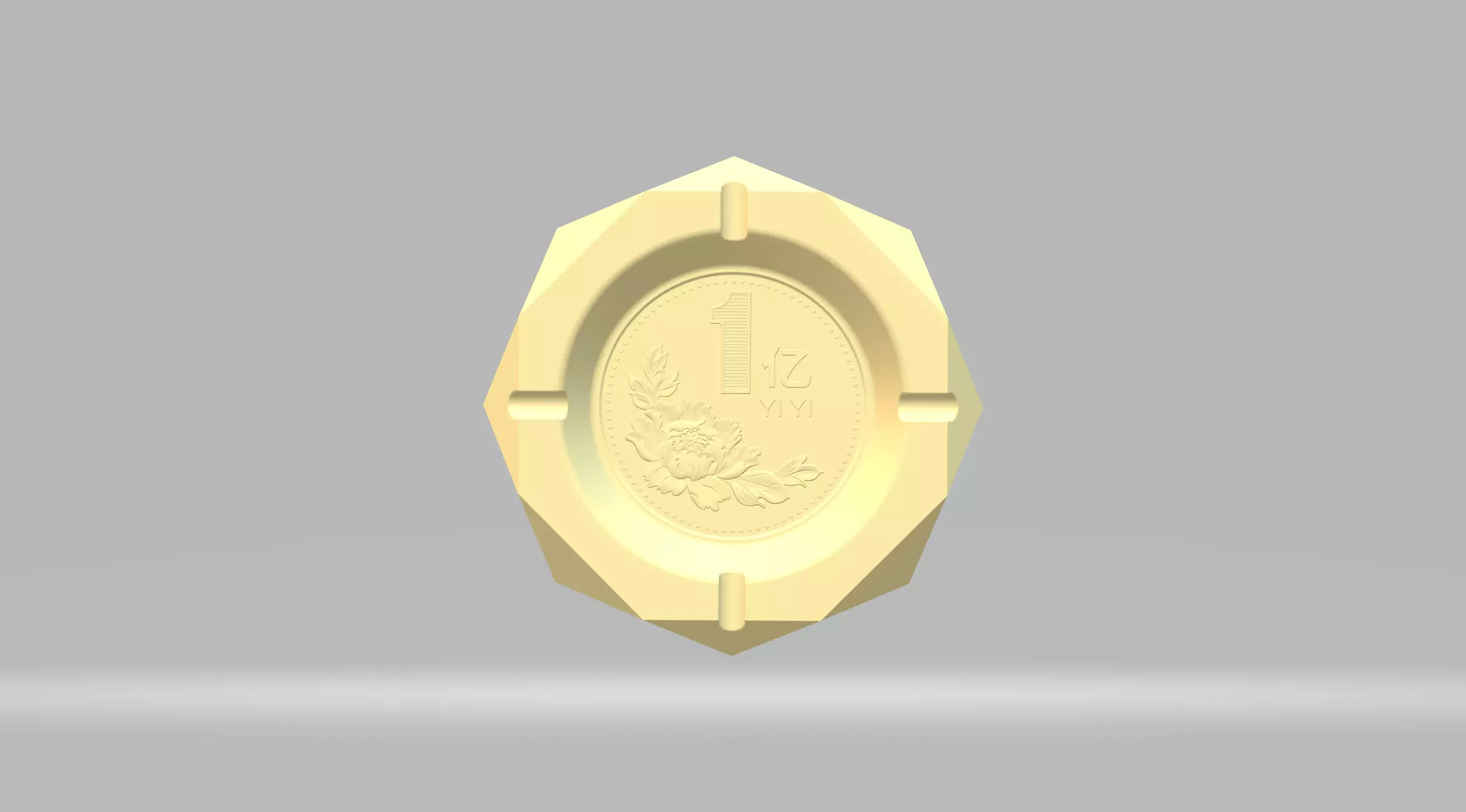 Chinese Lucky Ashtray 3D print model_0