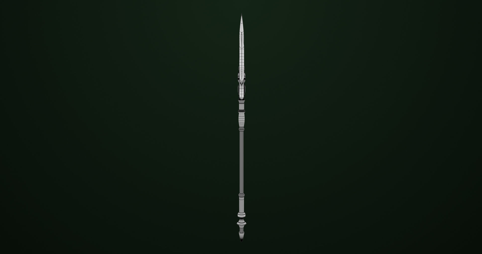 Fantasy Trident 06 All PBR Unity UE Textures Included Low-poly 3D model_24