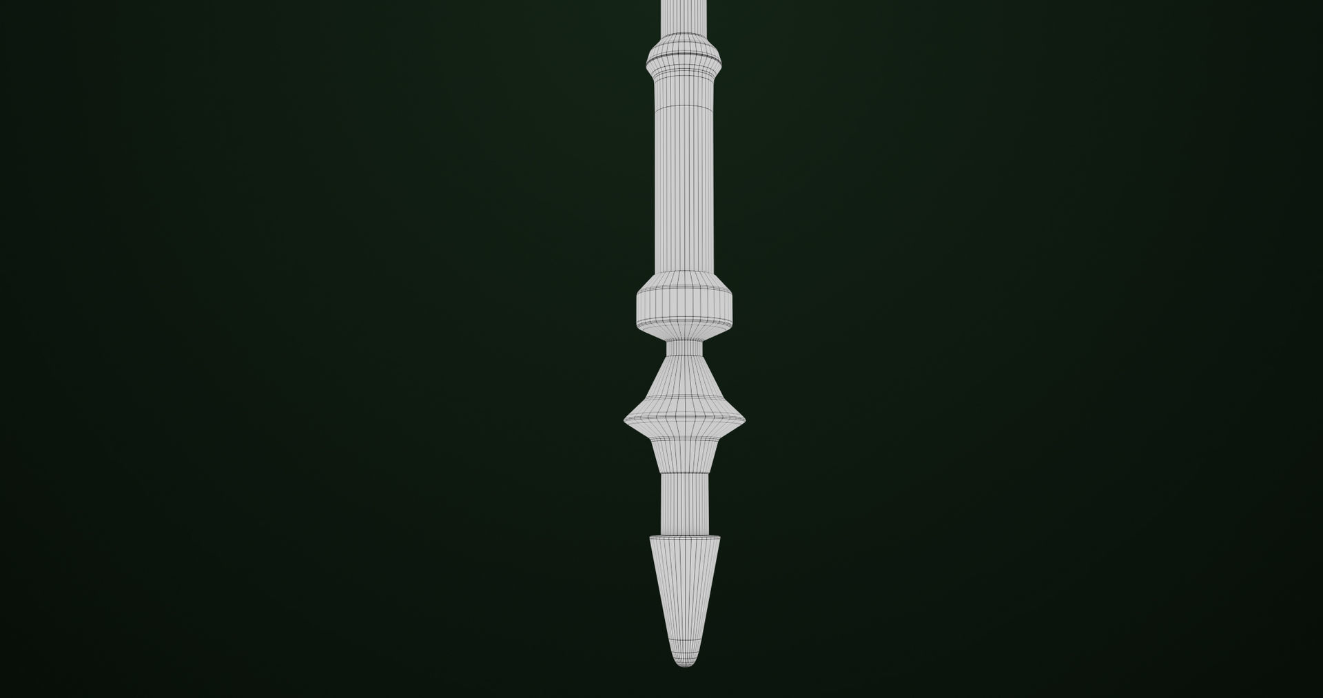 Fantasy Trident 06 All PBR Unity UE Textures Included Low-poly 3D model_18