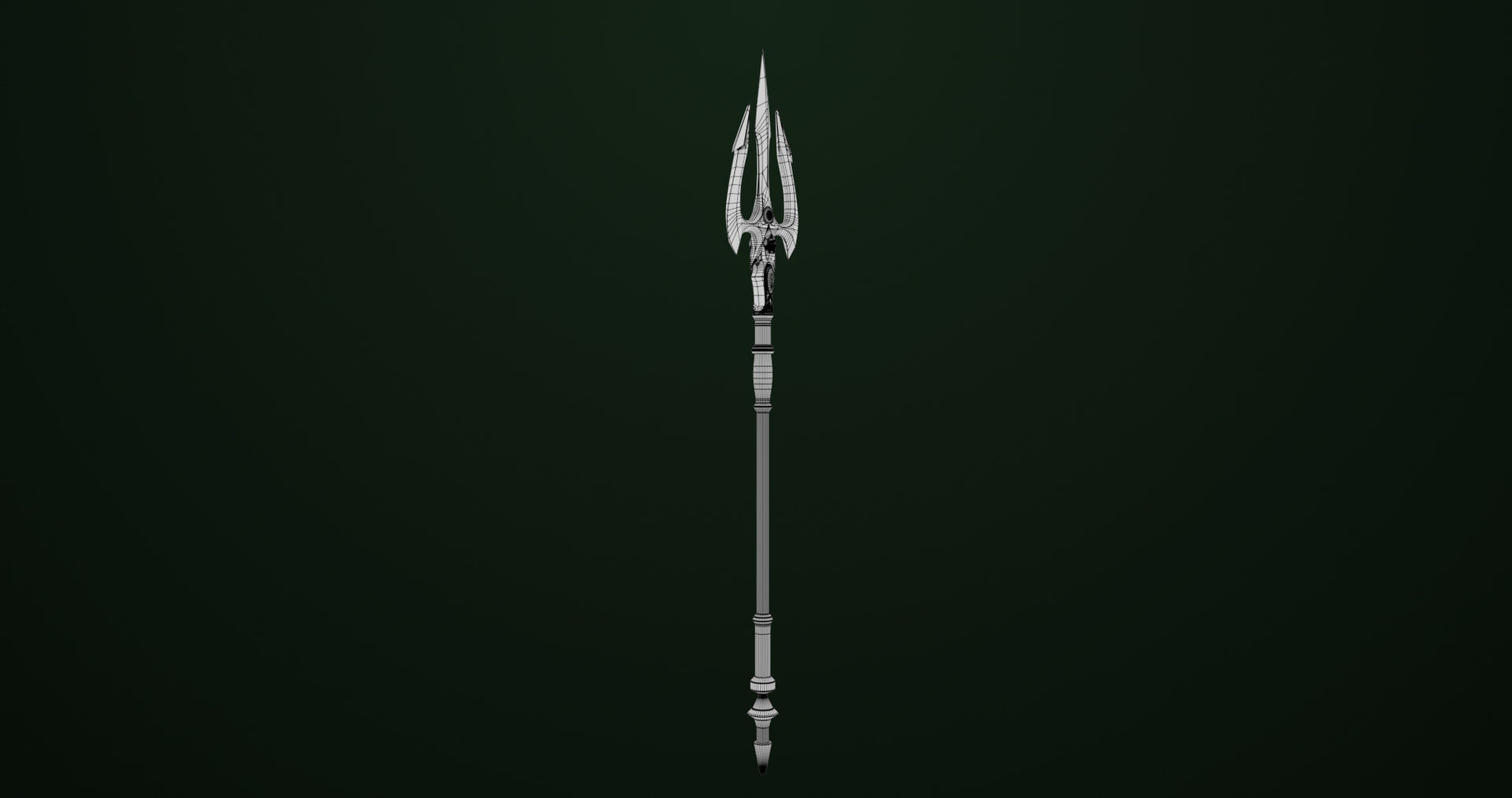 Fantasy Trident 06 All PBR Unity UE Textures Included Low-poly 3D model_25
