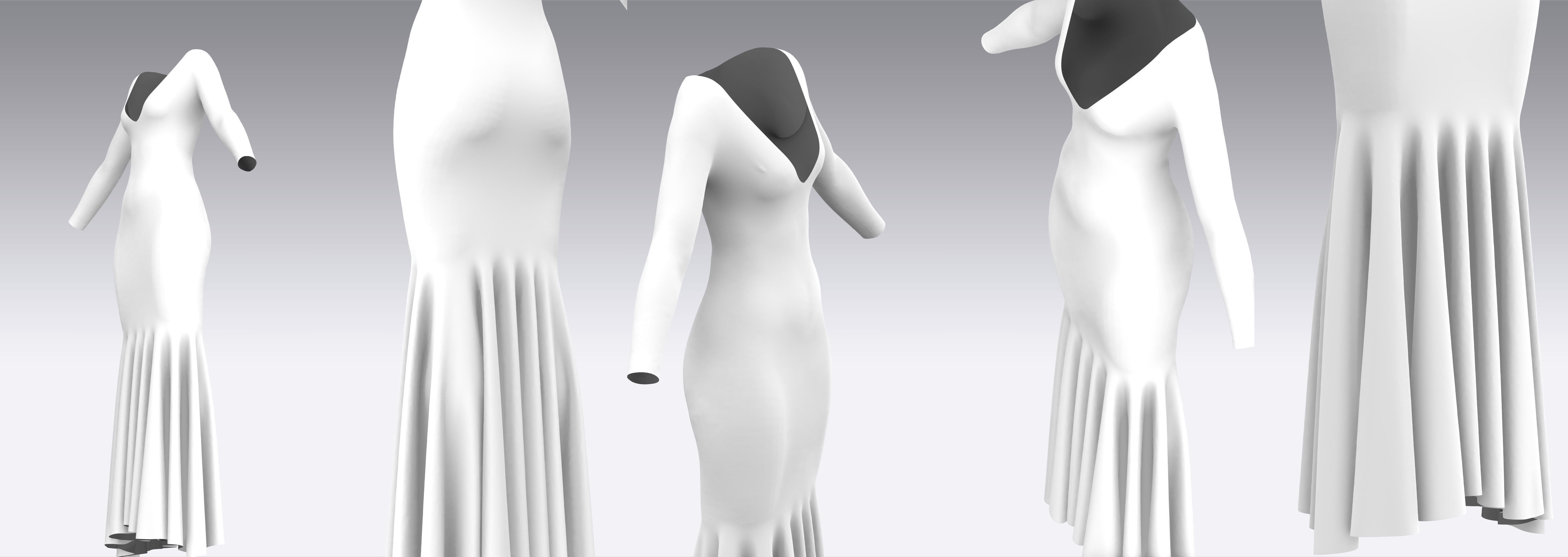Dress Outfits MD CLO 3D ZPRJ ZPAC project files 3D model_3