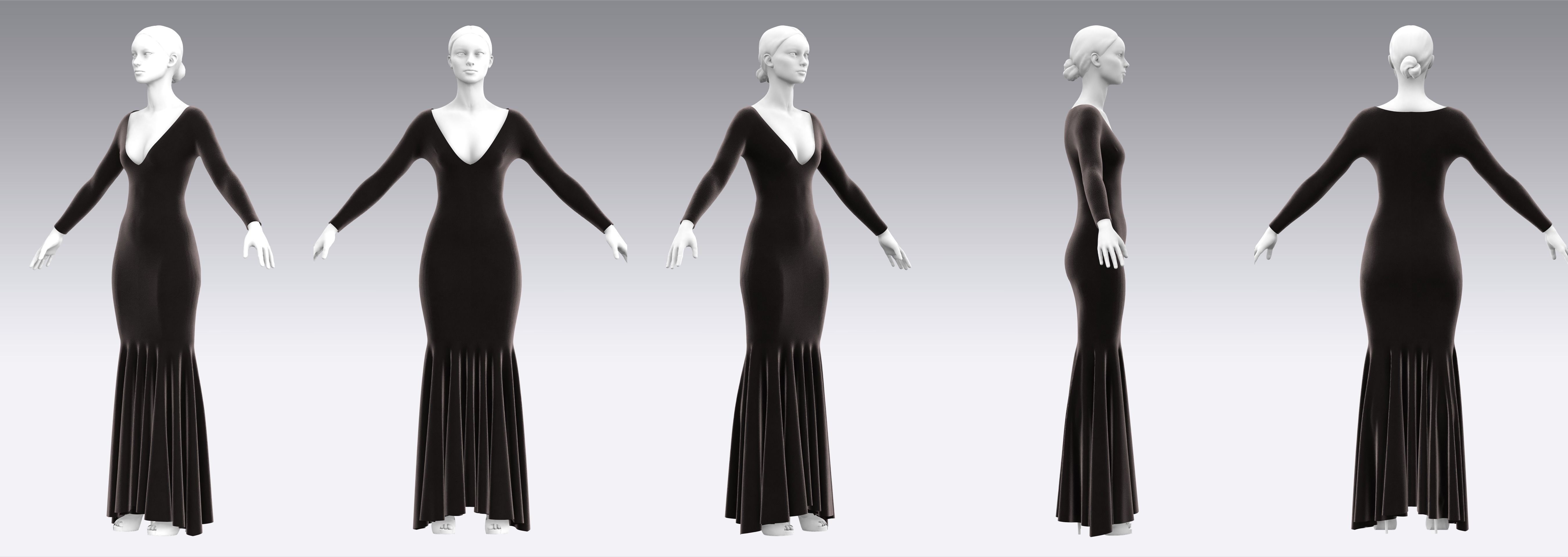 Dress Outfits MD CLO 3D ZPRJ ZPAC project files 3D model_6