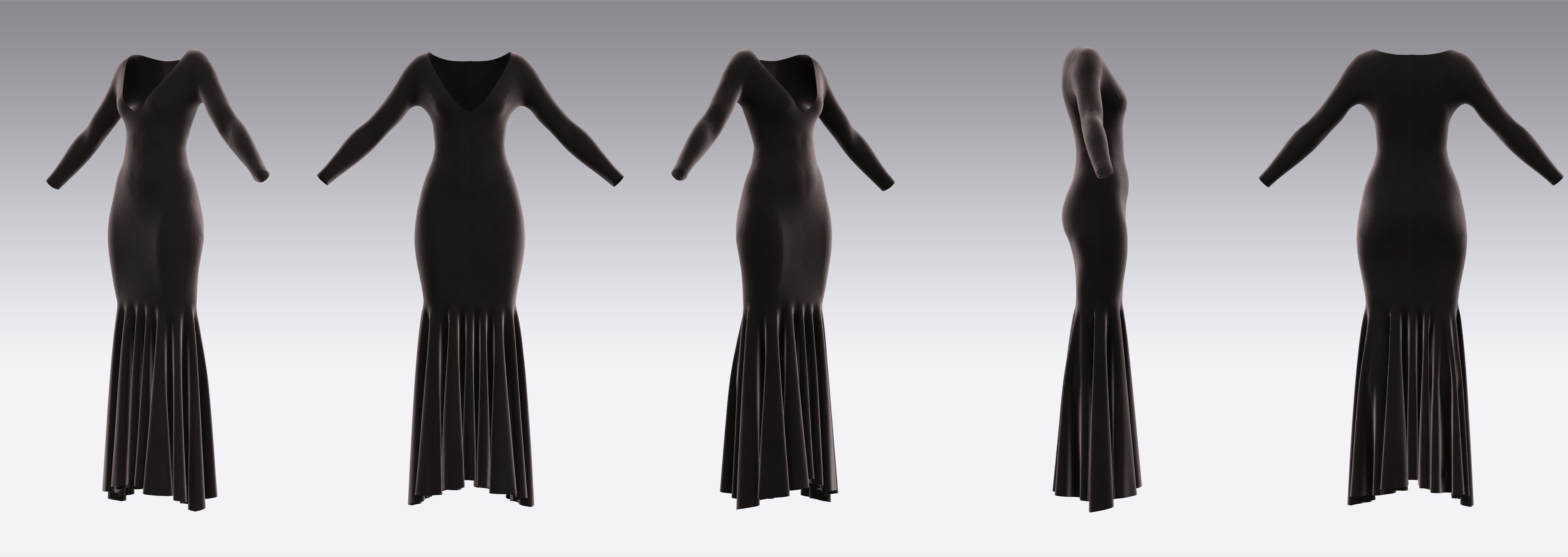 Dress Outfits MD CLO 3D ZPRJ ZPAC project files 3D model_4