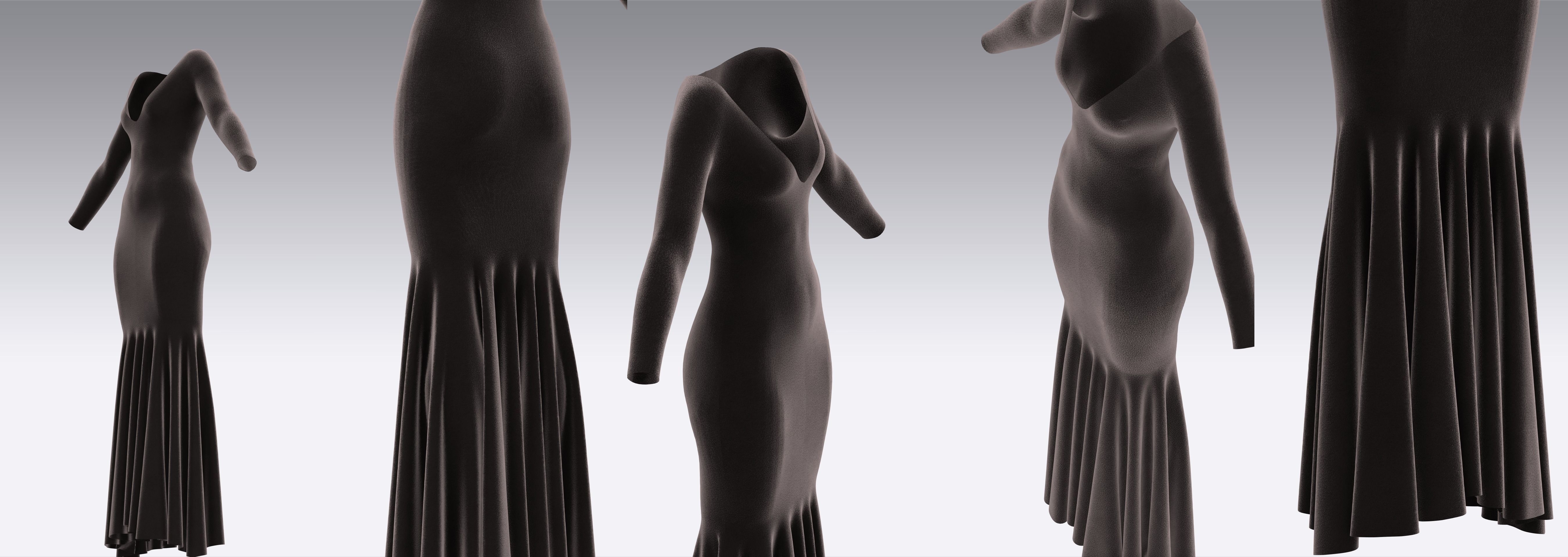 Dress Outfits MD CLO 3D ZPRJ ZPAC project files 3D model_44