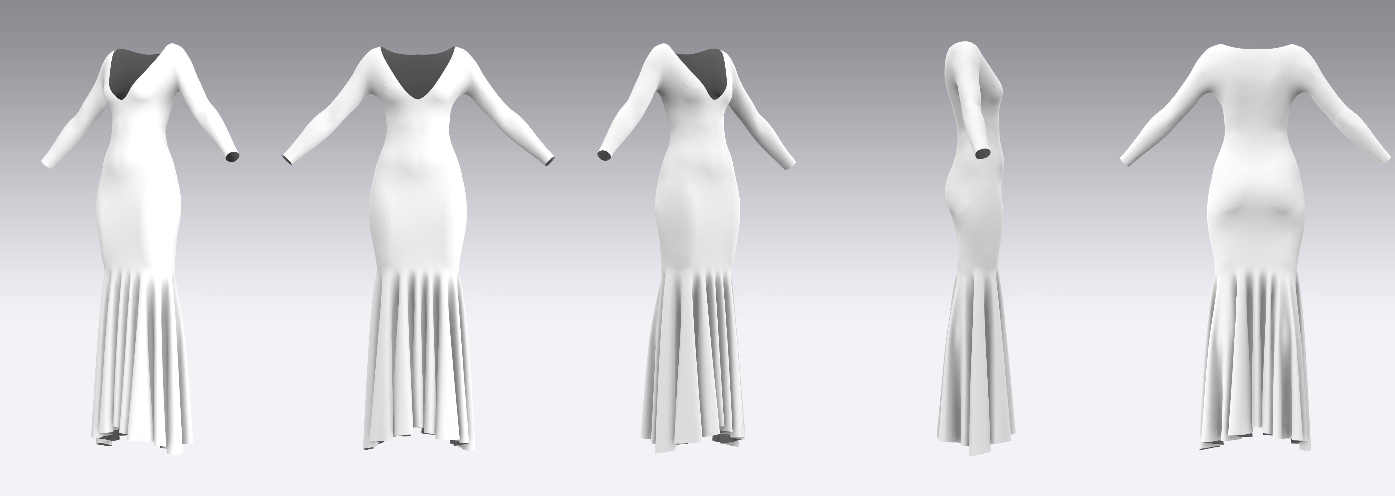 Dress Outfits MD CLO 3D ZPRJ ZPAC project files 3D model_2