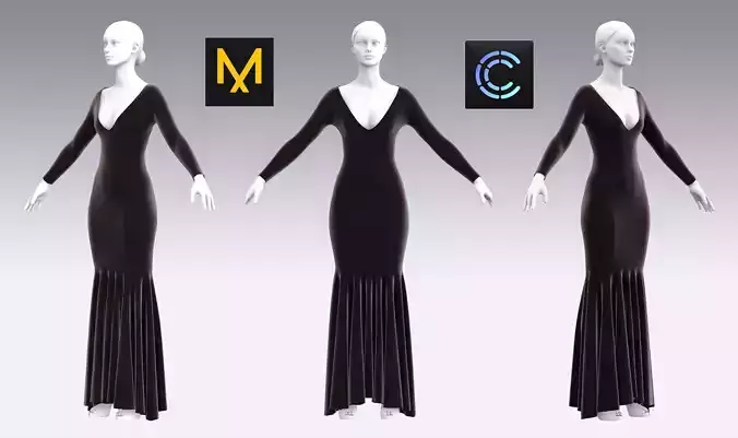 Dress Outfits MD CLO 3D ZPRJ ZPAC project files 3D model