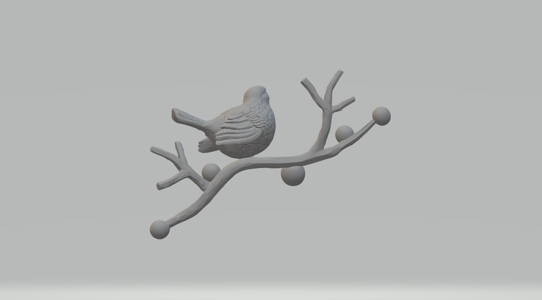 Branch Bird 3D print model_2
