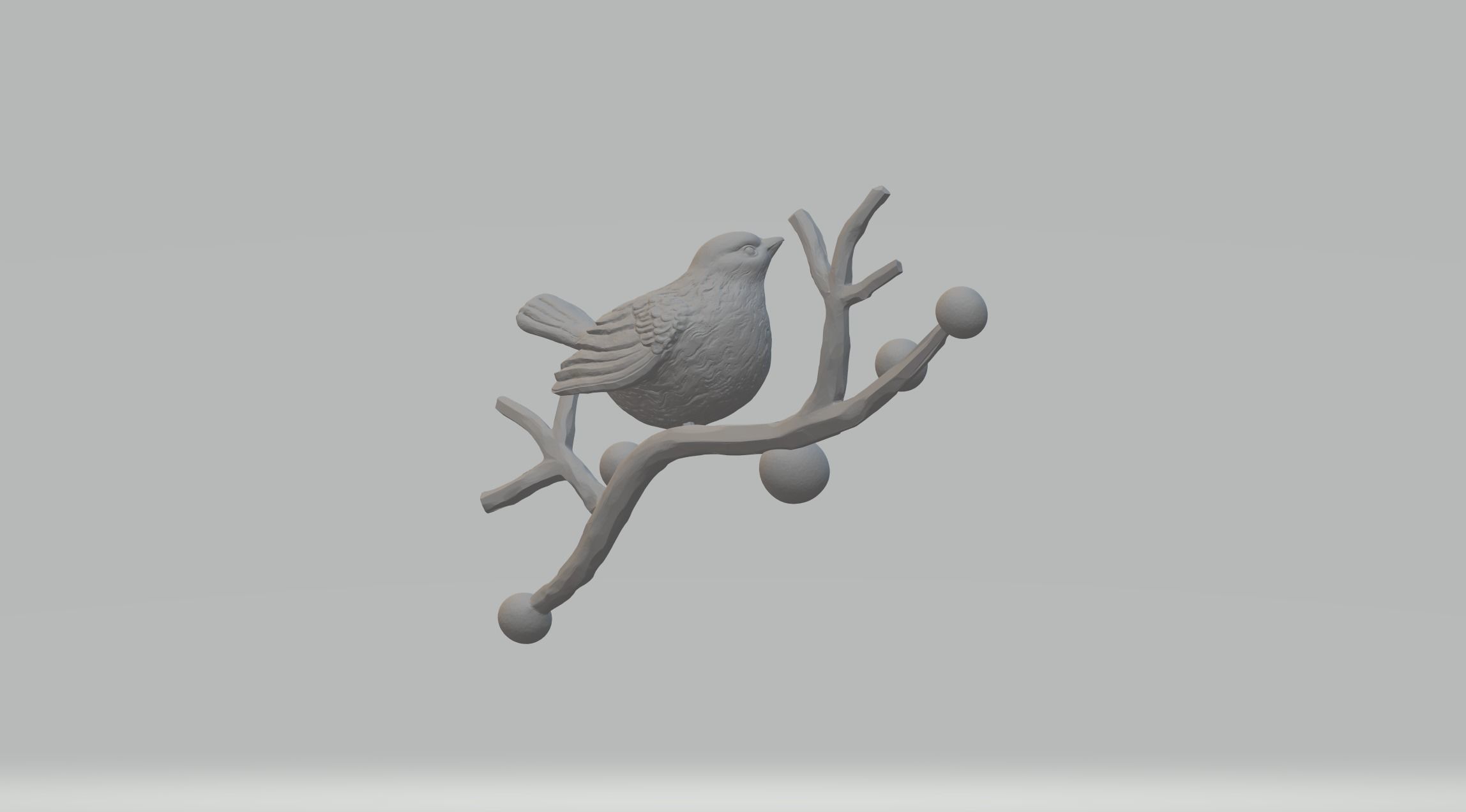 Branch Bird 3D print model_3