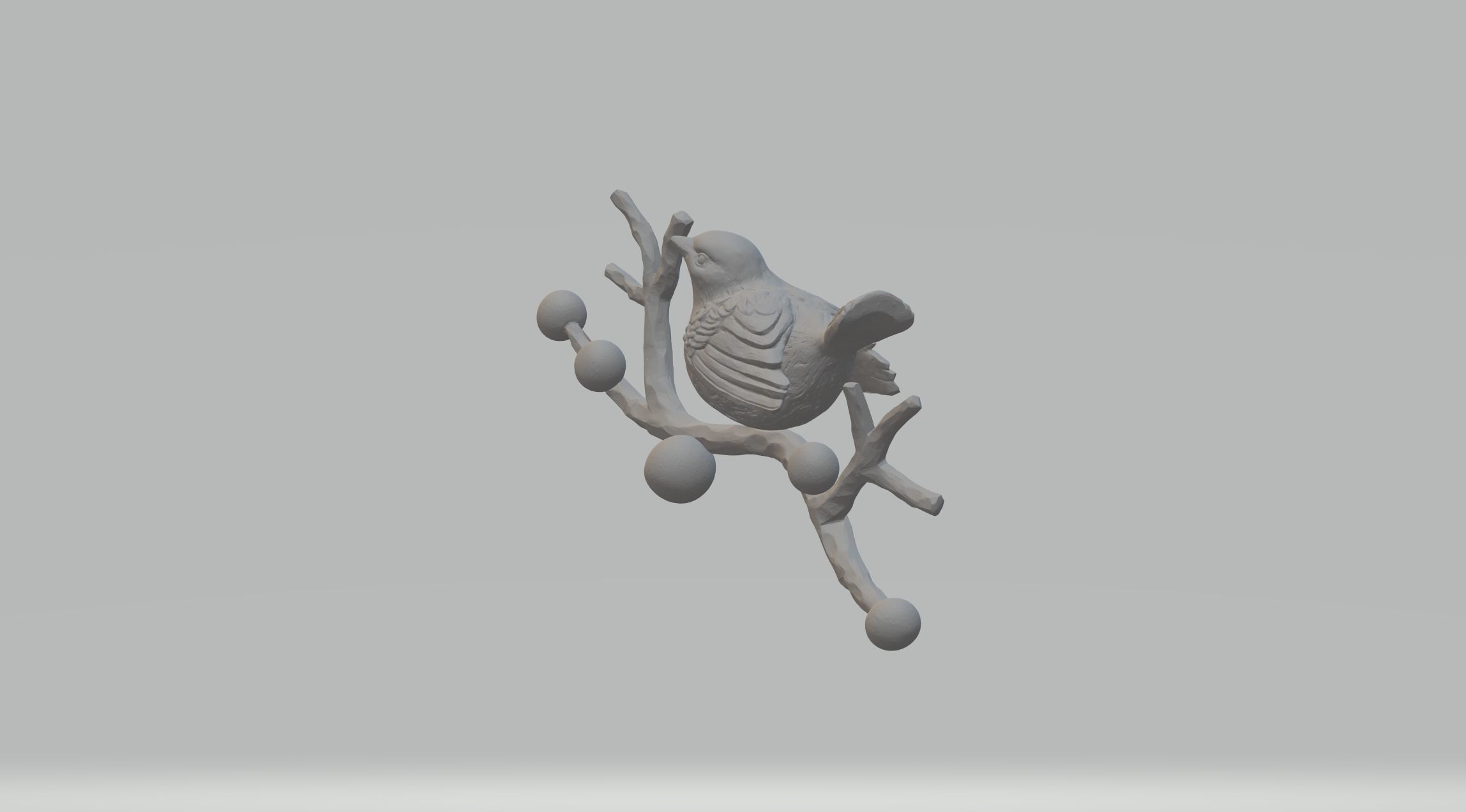 Branch Bird 3D print model_1