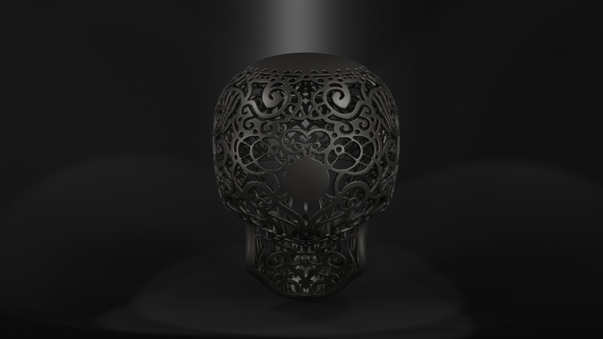 Mexican calavera wire skull 3D print model_3