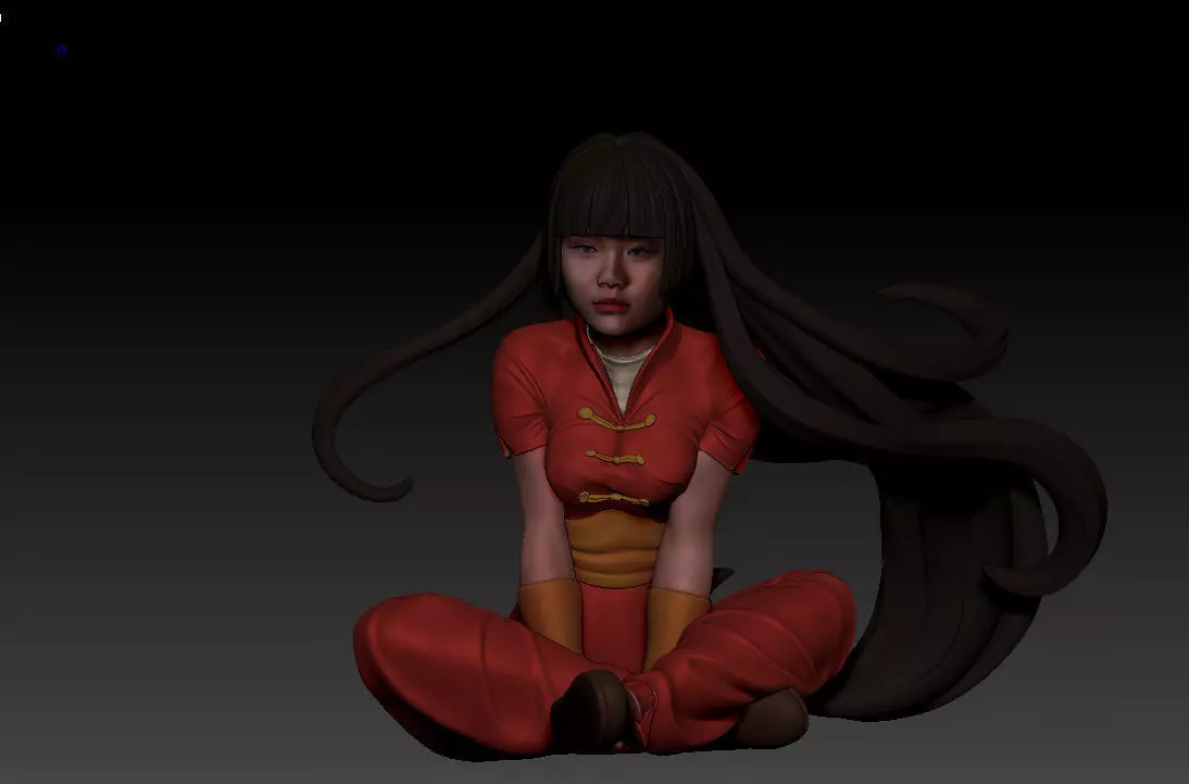 CHINESE NEW YEARS Girl Character 3D print model