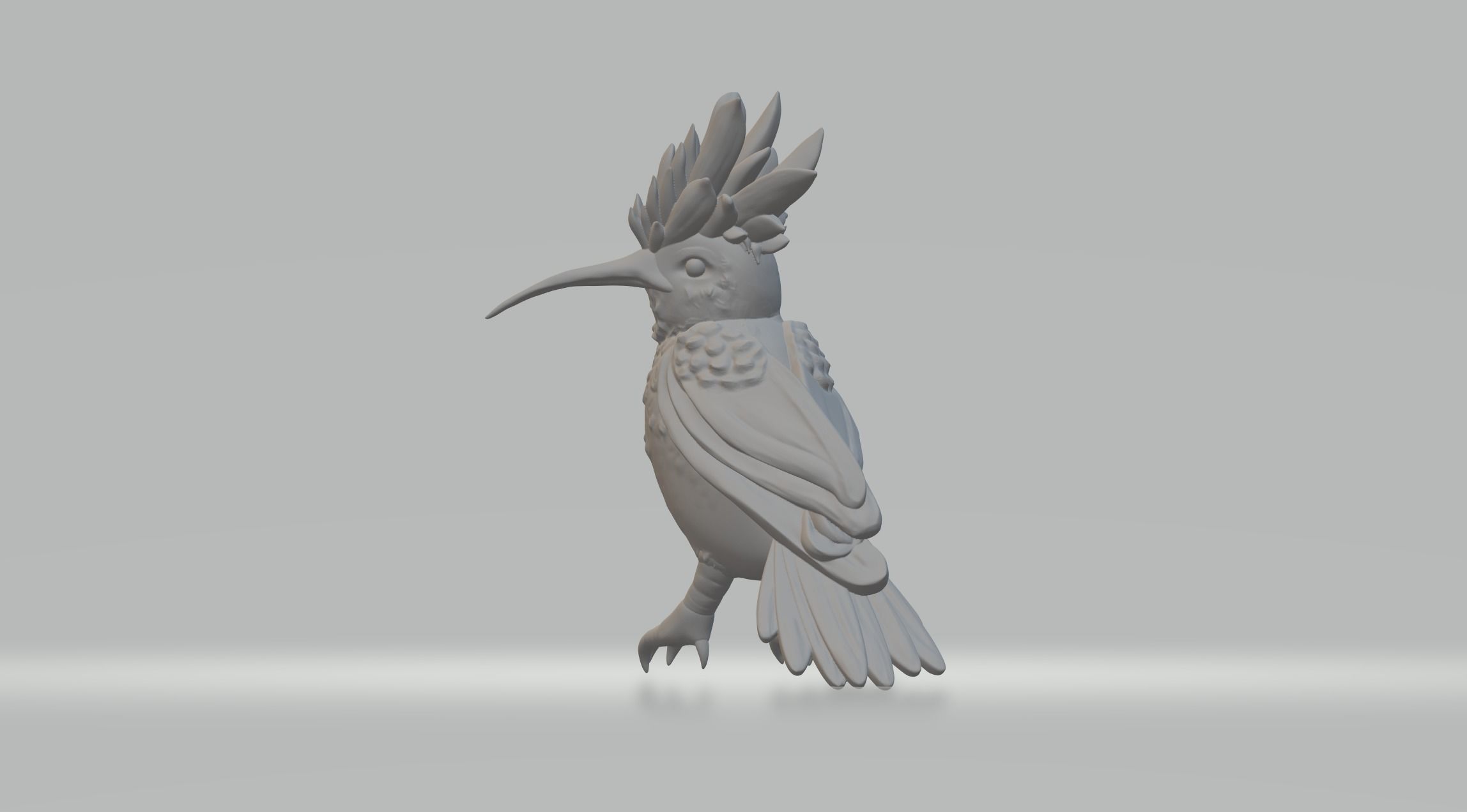 Abubilla Bird aka Eurasian Hoopoe 3D print model_1