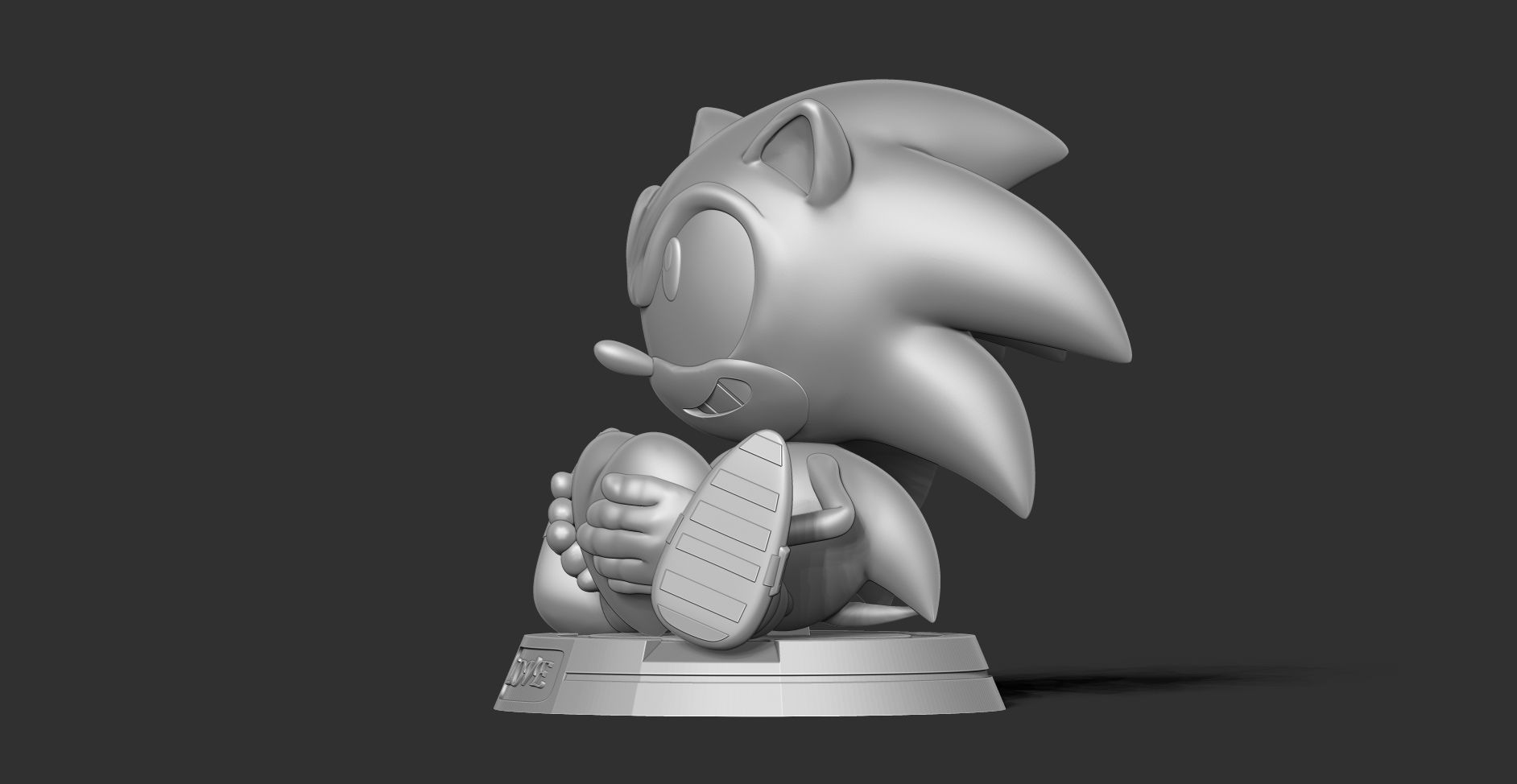 Sonic with Valentine  3D print model_12