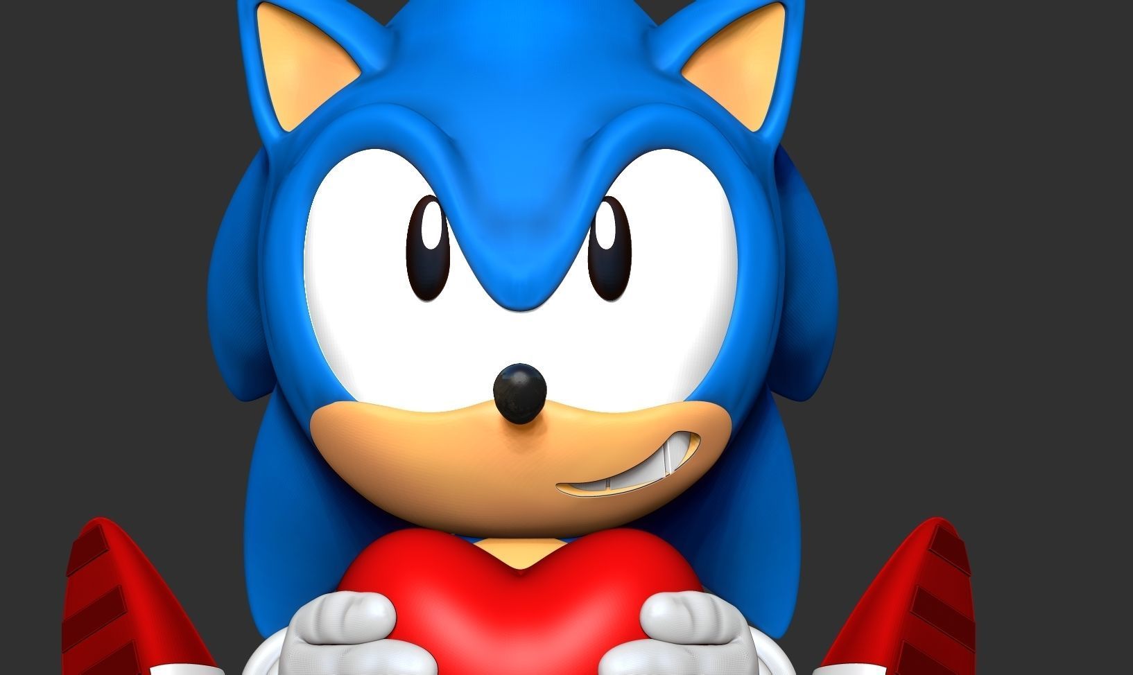 Sonic with Valentine  3D print model_6