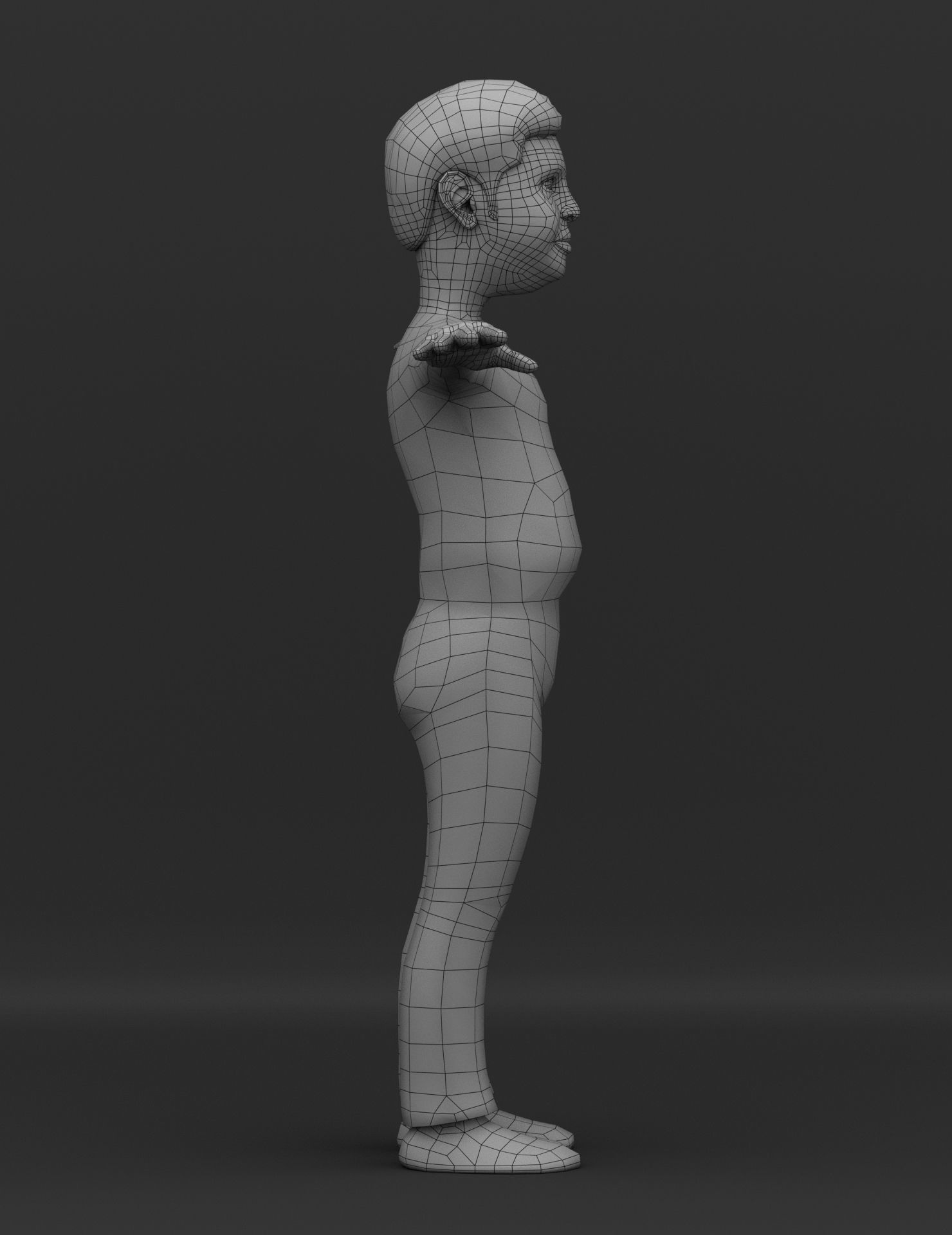 Male Body Jai Base Mesh 3D Model Low-poly 3D model Low-poly 3D model_7