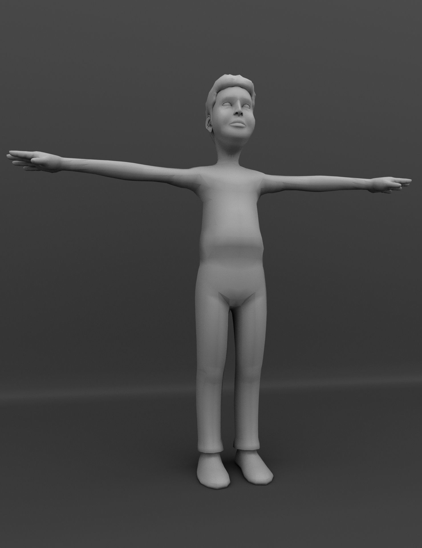 Male Body Jai Base Mesh 3D Model Low-poly 3D model Low-poly 3D model_1