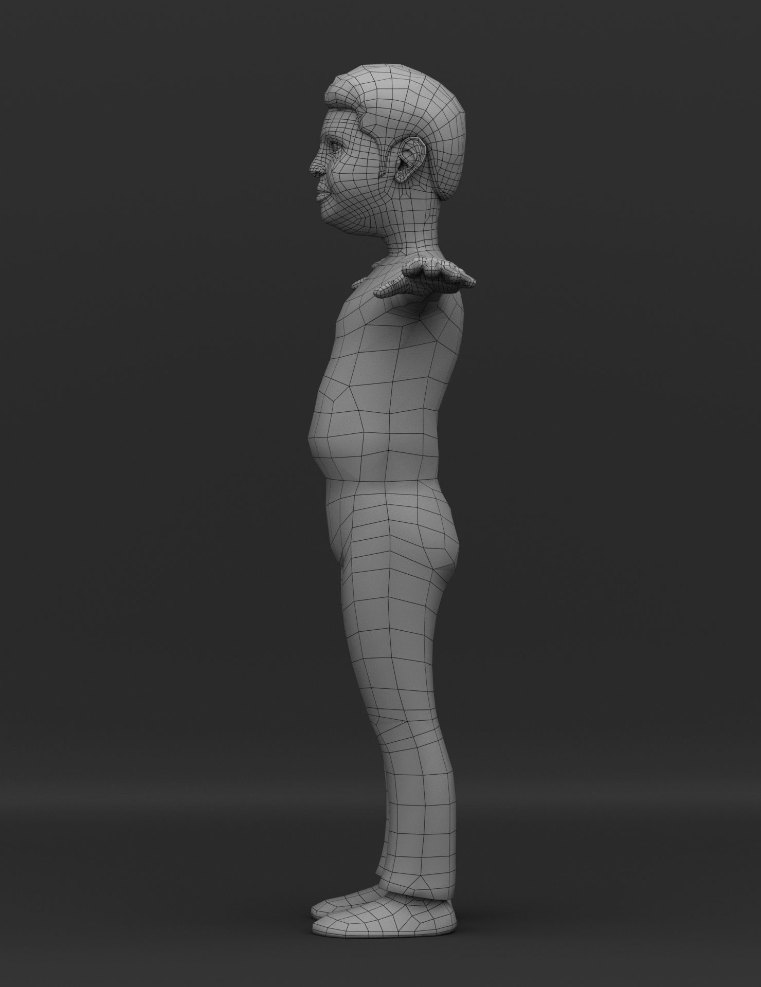 Male Body Jai Base Mesh 3D Model Low-poly 3D model Low-poly 3D model_8
