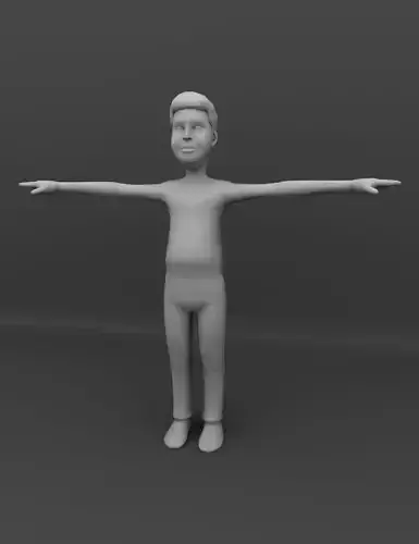 Male Body Jai Base Mesh 3D Model Low-poly 3D model Low-poly 3D model