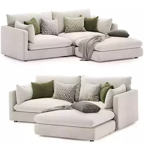 unwind 3 piece reversible sectional sofa