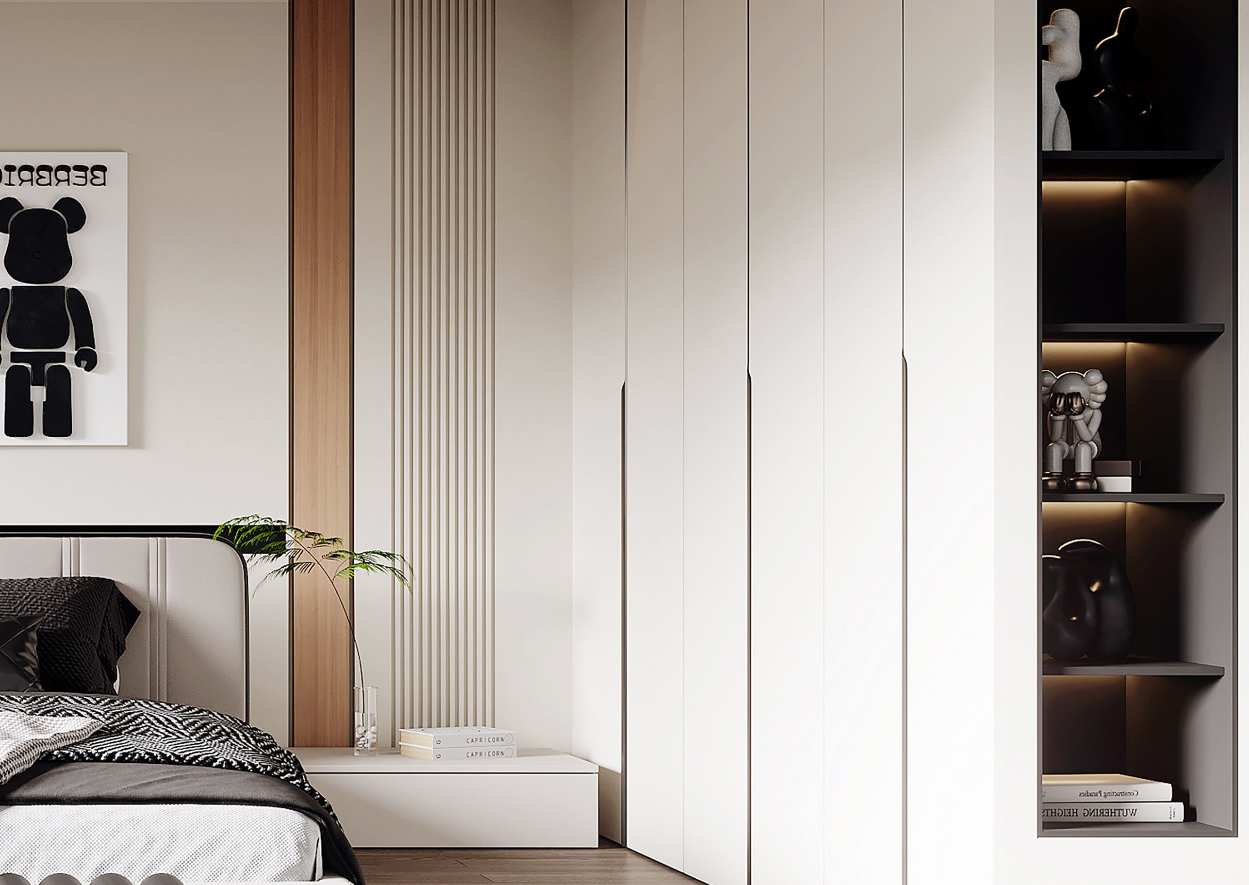 bedroom modern with furniture 3D model_3