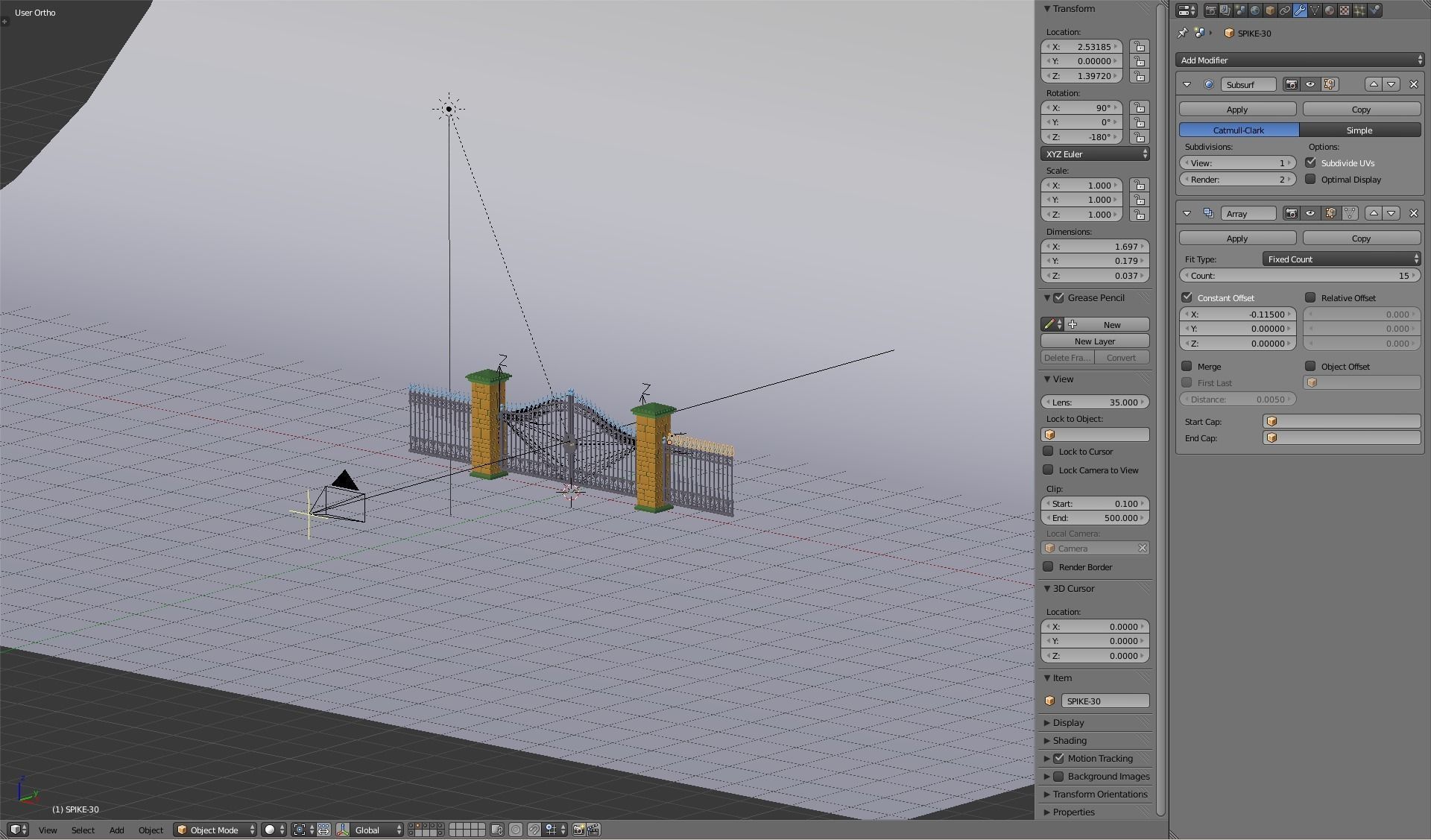 Opening Iron Gate Animation 3D model animated | CGTrader