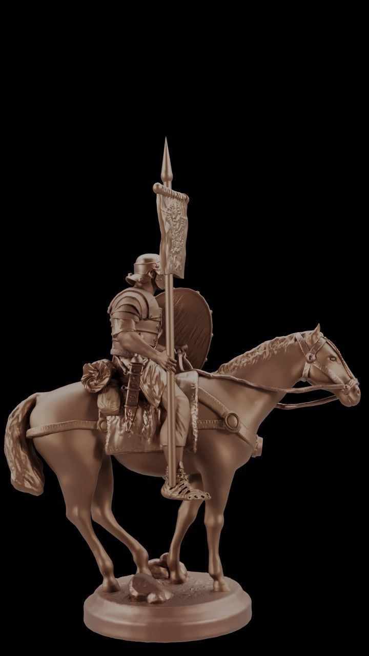 Roman Horseman with Aquila  3D print model_6