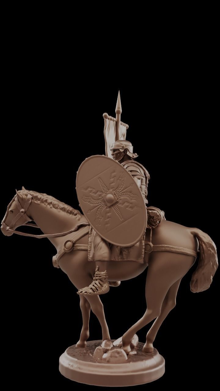 Roman Horseman with Aquila  3D print model_7