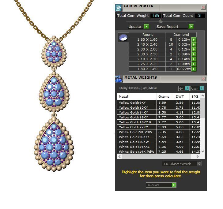 serpent boheme pendant xs s and m motifs 3D print model_6