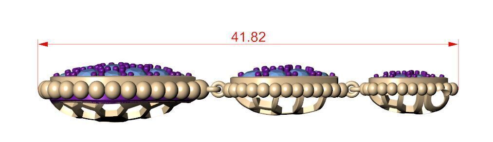 serpent boheme pendant xs s and m motifs 3D print model_7